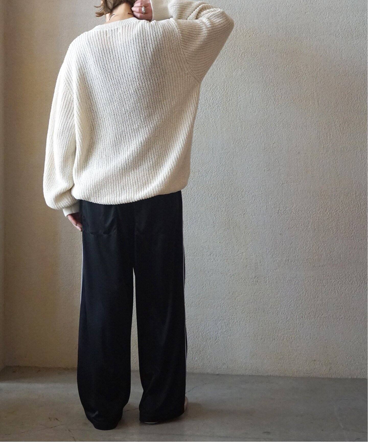 yonetomi】WASHI COTTON TAPE RIB KNIT P/O（ニット／セーター