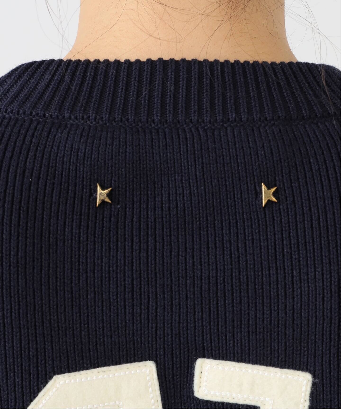 【GOLDEN /ゴールデングース】 LOGO ニット ロゴ GOLDEN GOOSE】 GOLDEN LOGO CREW NECK KNIT（ニット／セーター