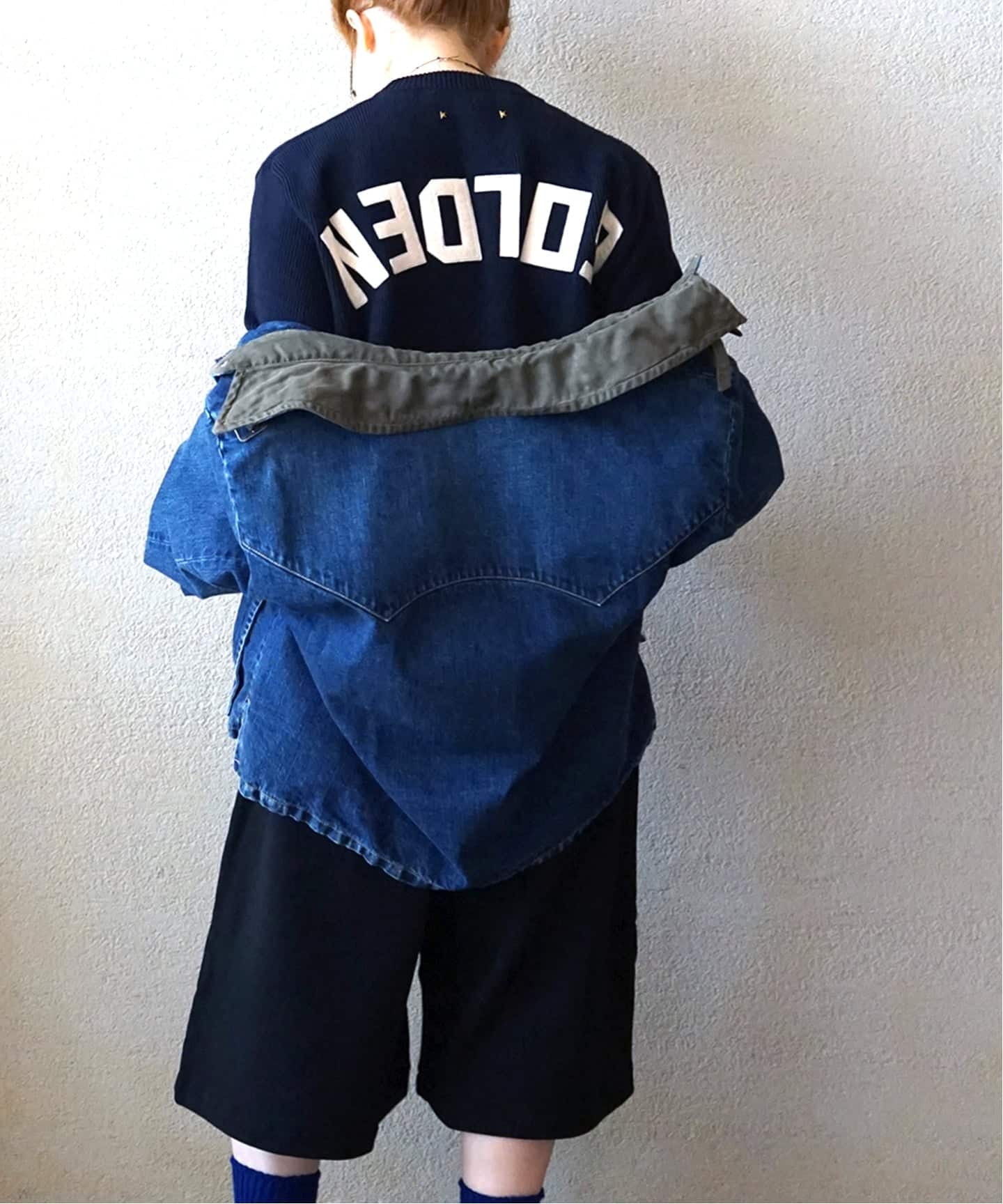 GOLDEN GOOSE】 GOLDEN LOGO CREW NECK KNIT（ニット／セーター