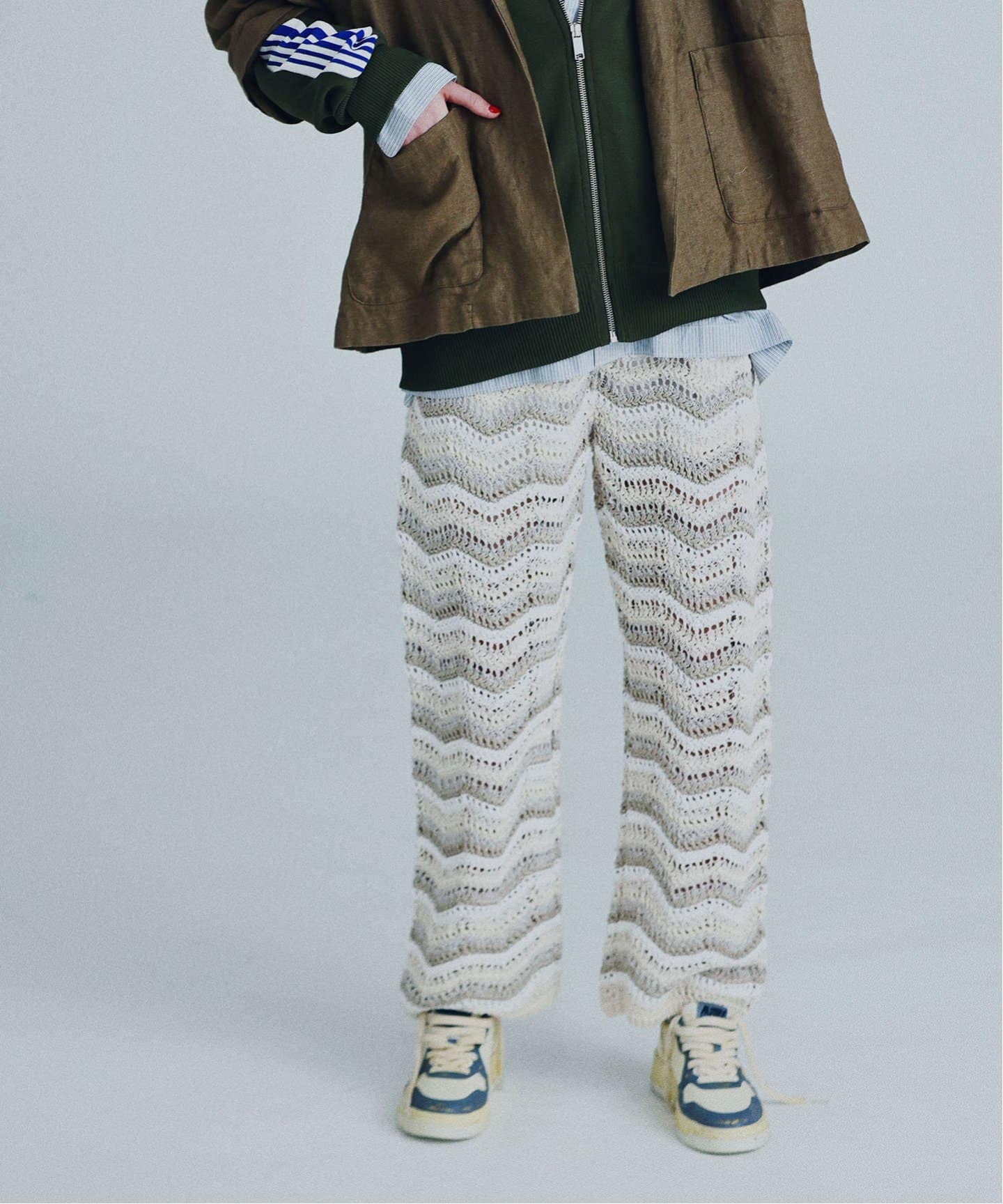 パンツ journalstandardluxe ZIGZAG SUKASHI KNIT ZIGZAG SUKASHI KNIT PANTS - Yonetomi STORE ONLINE｜ヨネトミ