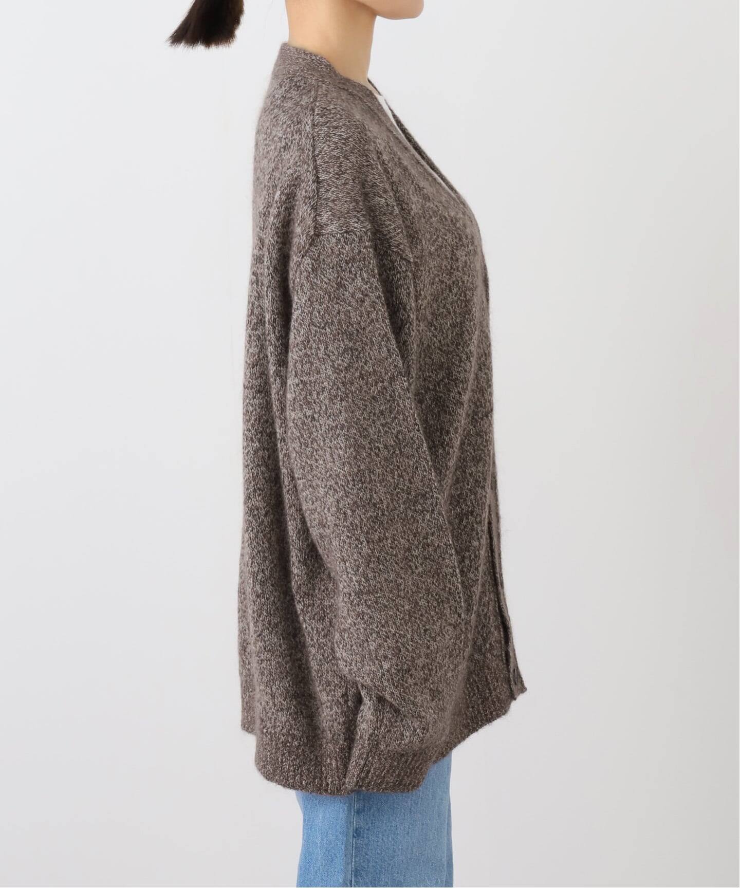 【ATON 】アルパカカーディガン ALPACA FUR | スタンドカラーカーディガン / ATON | ファッション通販