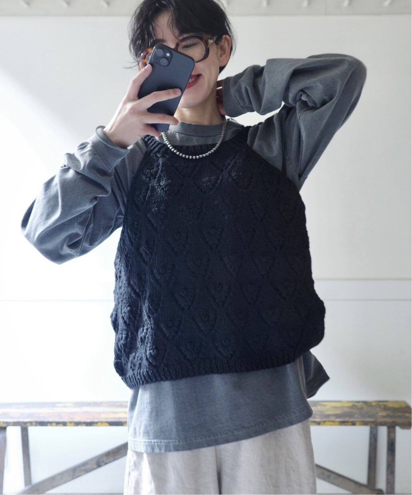 MAYDI /マイディ】 HAND-KNITTED SUMMER TOP（ベスト）｜journal 
