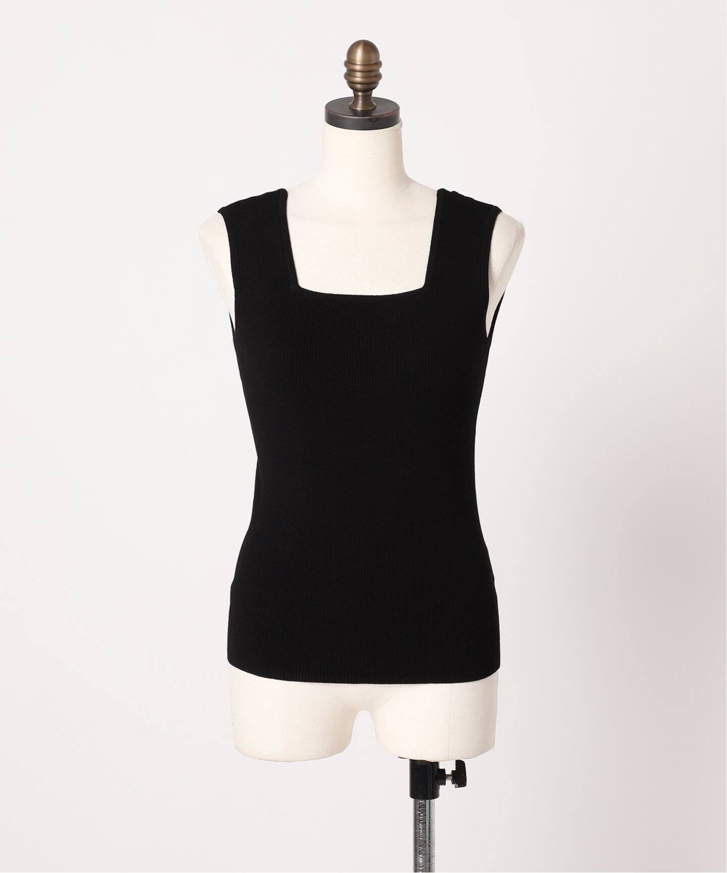 追加2》Vis/Polyスクエアネックリブタンクトップ（タンクトップ