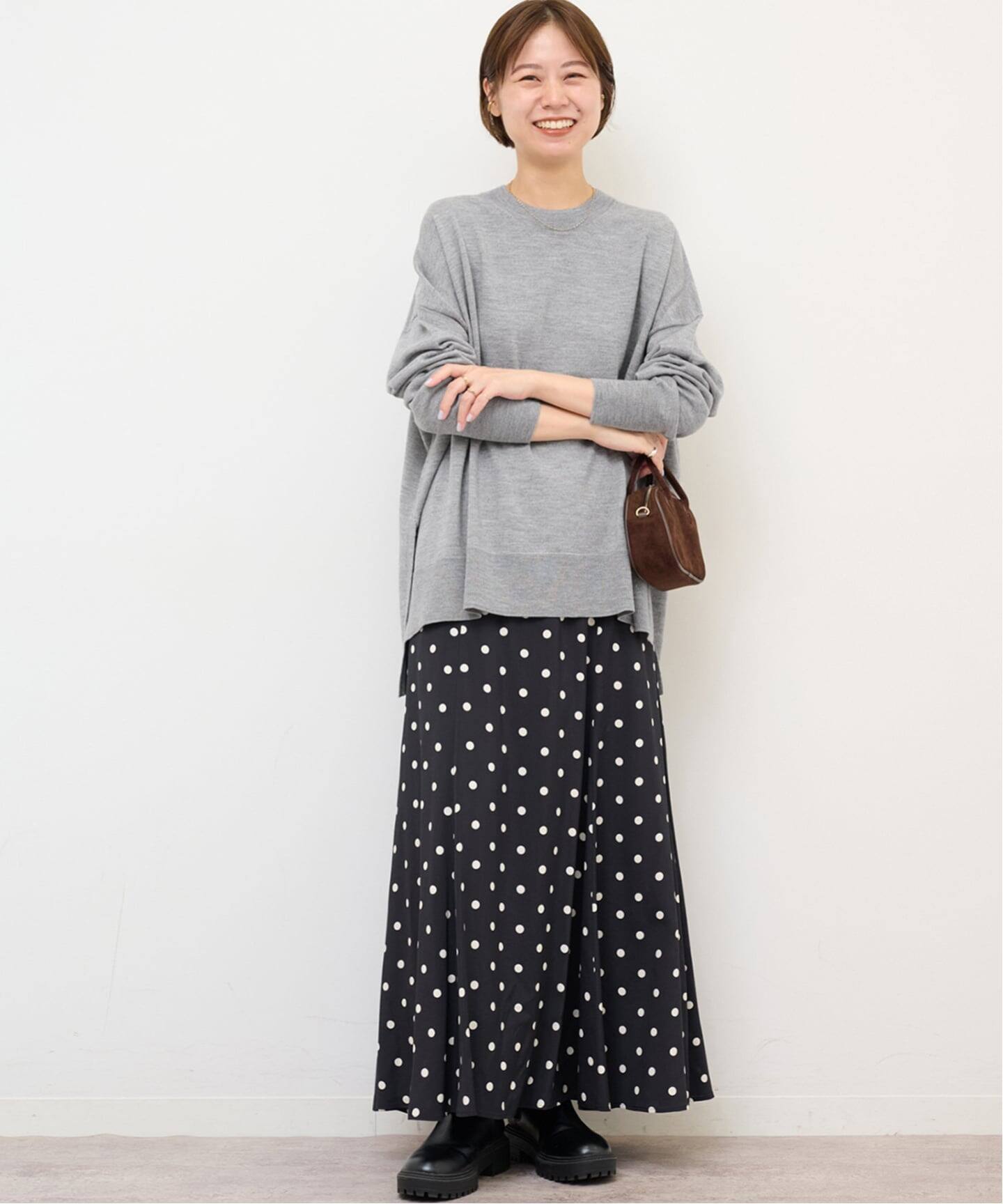 一部WEB限定追加4》BiellaYarnワイドクルーネックプルオーバー（ニット