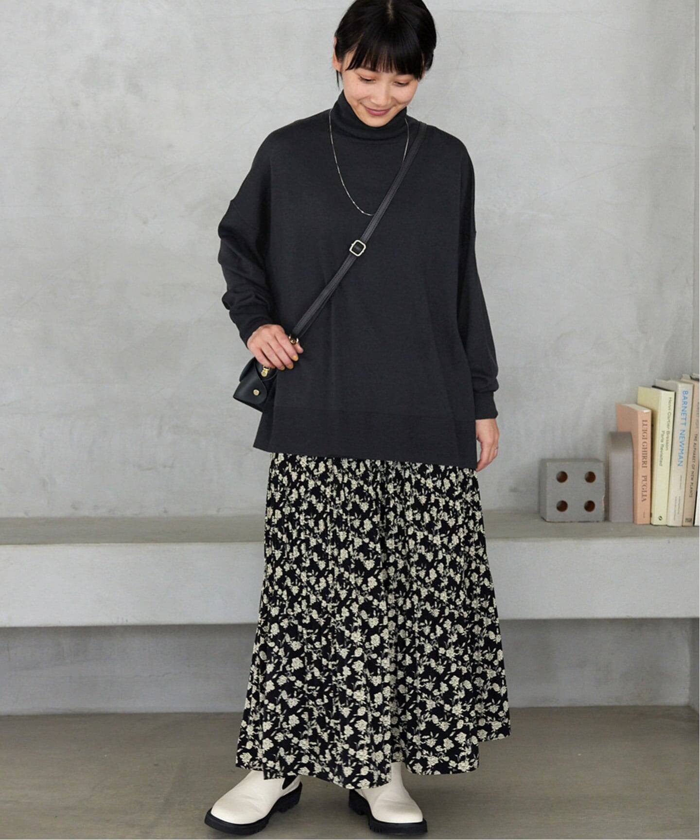 JOURNAL STANDARD relume ワイドタートルネック　グレー WEB限定追加予約 / 新色》BiellaYarnワイドタートルネック