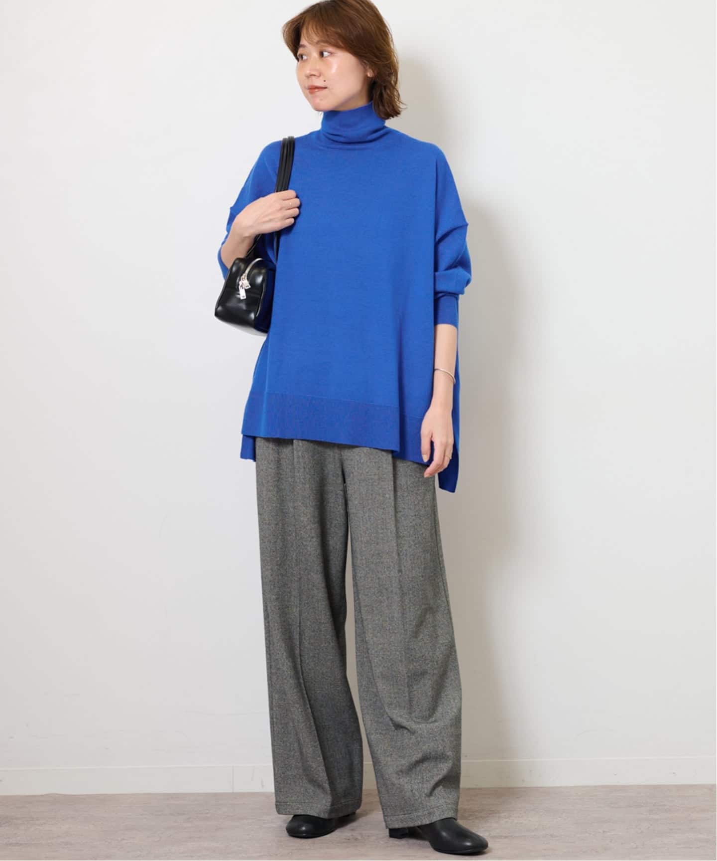 JOURNAL STANDARD relume ワイドタートルネック　グレー WEB限定追加予約 / 新色》BiellaYarnワイドタートルネック