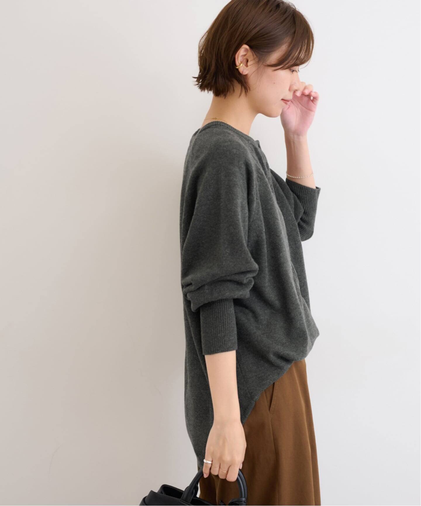 追加 / 新色》ウールミックス2WAYビッグプルオーバー（ニット