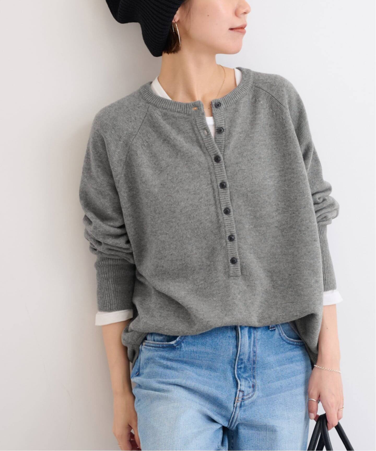 追加 / 新色》ウールミックス2WAYビッグプルオーバー（ニット