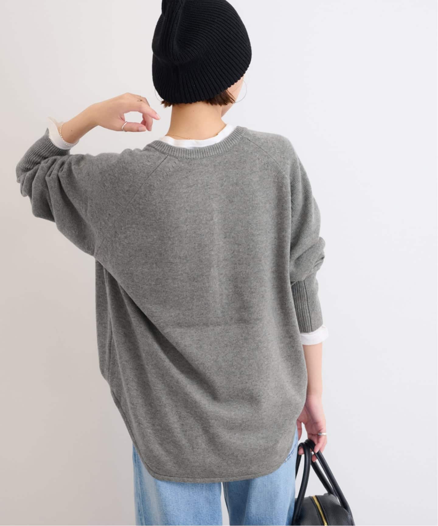 追加 / 新色》ウールミックス2WAYビッグプルオーバー（ニット