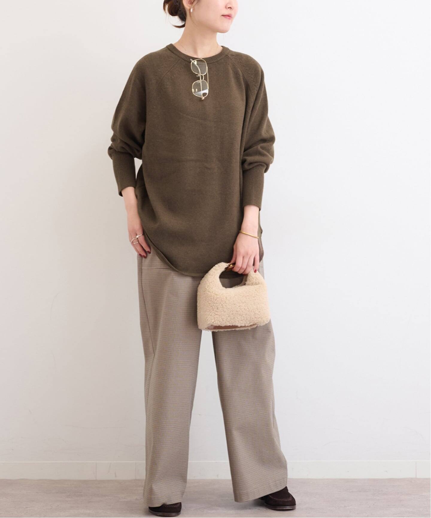 追加2》ウールミックス2WAYビッグプルオーバー（ニット／セーター