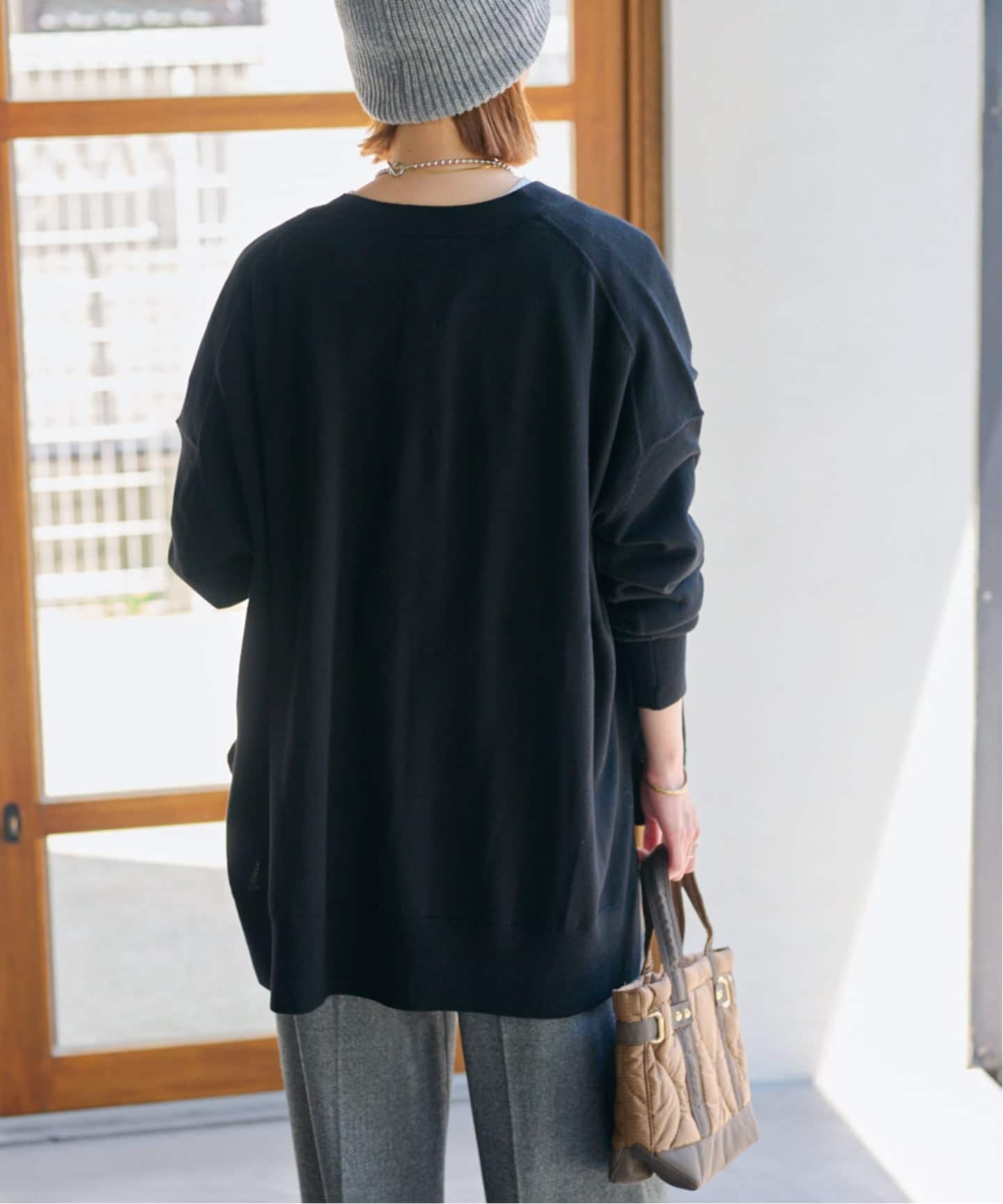 日本未入荷 OVNEIR カーディガン 韓国ファッション ブラック * MASONPRINCE カーディガン 「日本別注」クレイジーダメージ