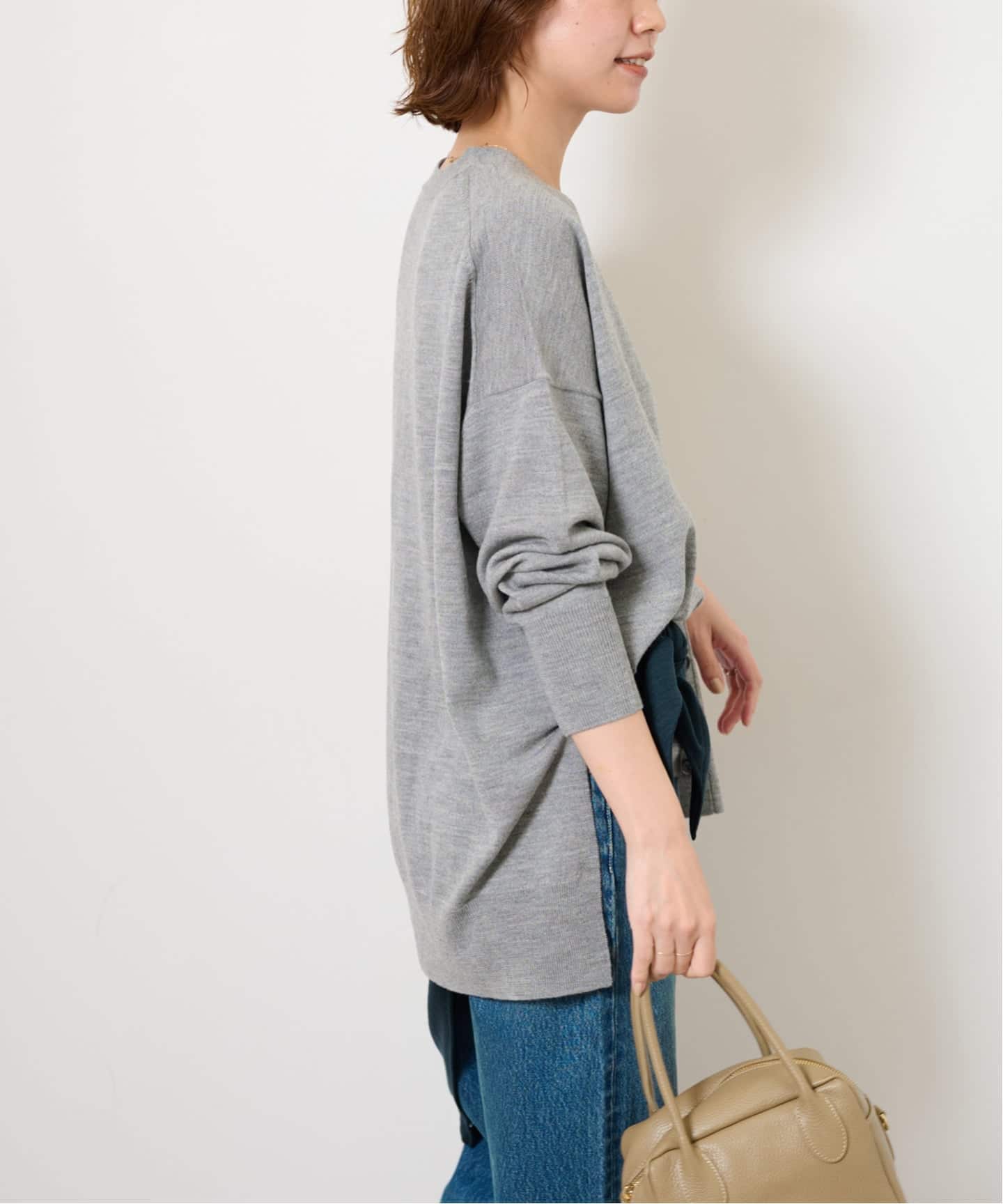 BiellaYarnワイドVネックカーディガン（カーディガン）｜JOURNAL