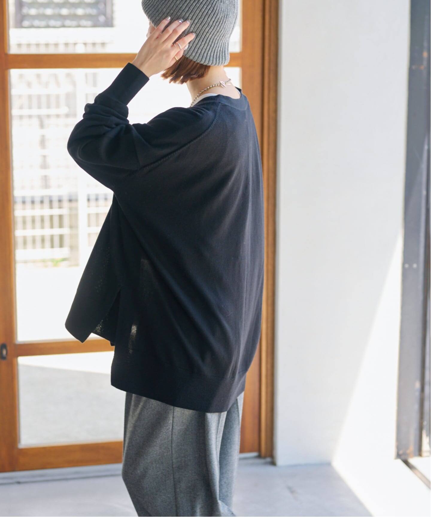 追加》BiellaYarnワイドVネックカーディガン（カーディガン）｜JOURNAL