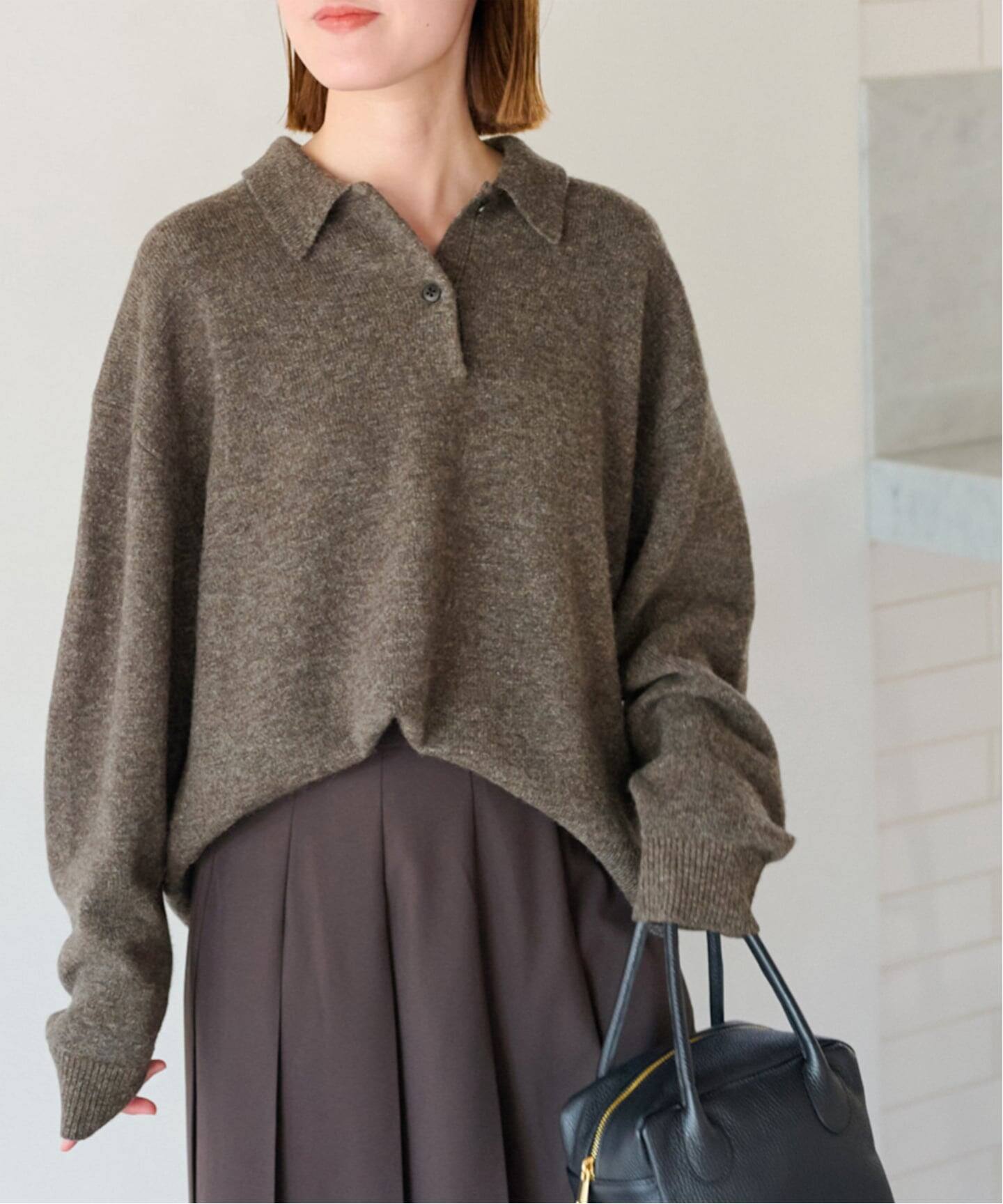 ラムミックスシャツプルオーバー（ニット／セーター）｜JOURNAL