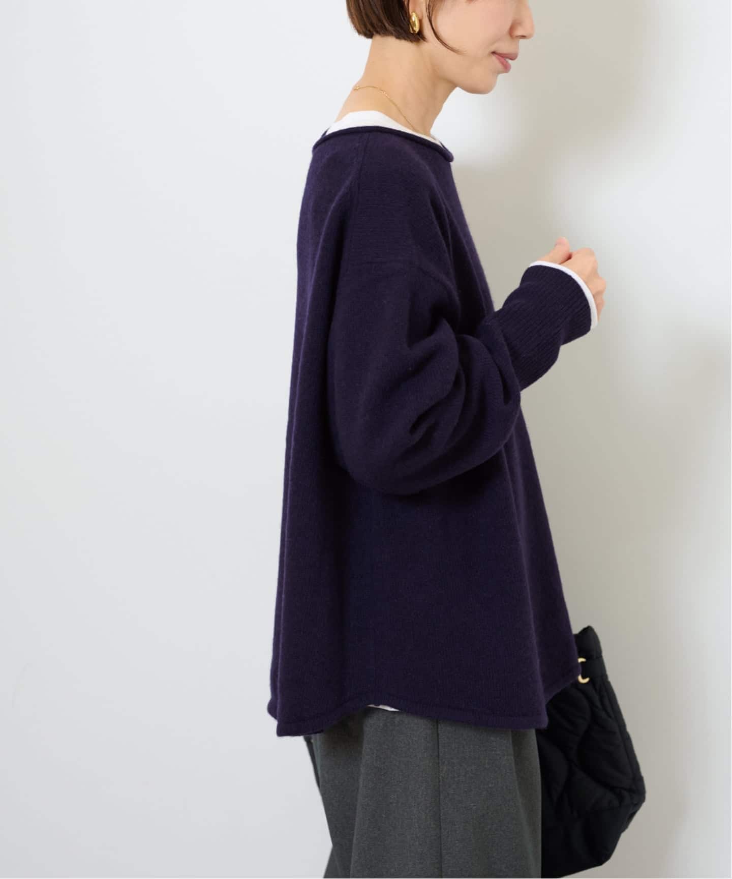 still by hand Vネックプルオーバーニット still by hand Vネックプルオーバーニット STILL BY HAND（スティル