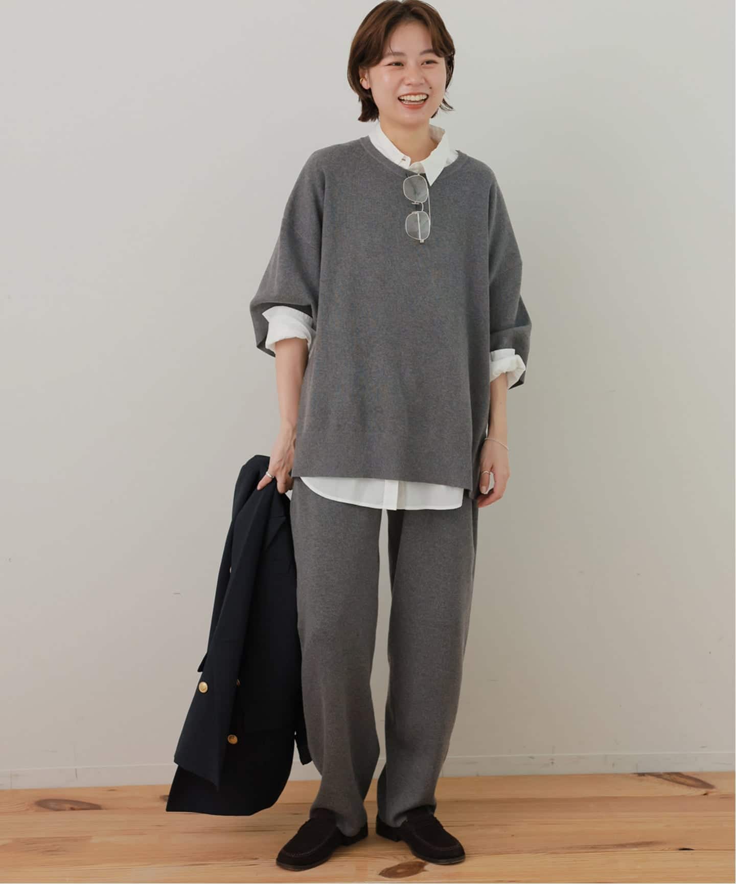 【新品タグ付き】 JOURNAL STANDARD relume プルオーバー JOURNAL STANDARD relume ニット セーター 襟付きディーププル