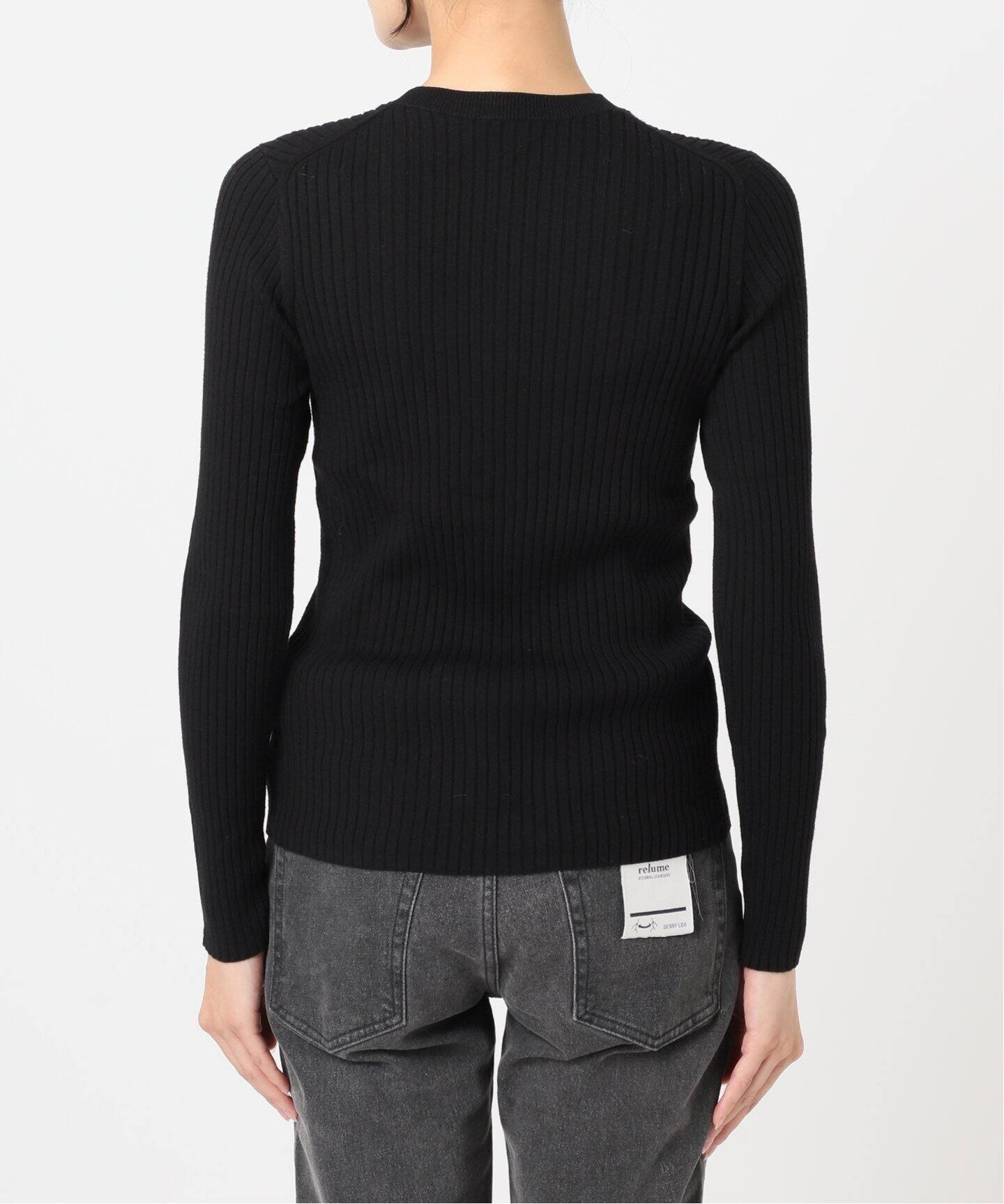 【完売】JOURNAL STANDARD relume　ラクーン　ニット WEB限定追加予約 / 新色》ウォッシャブルレーヨンリブクルー