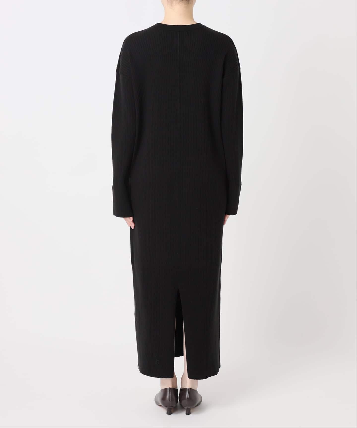 MULTI FUNC+】ヘンリーネックニットワンピース（ニットワンピース