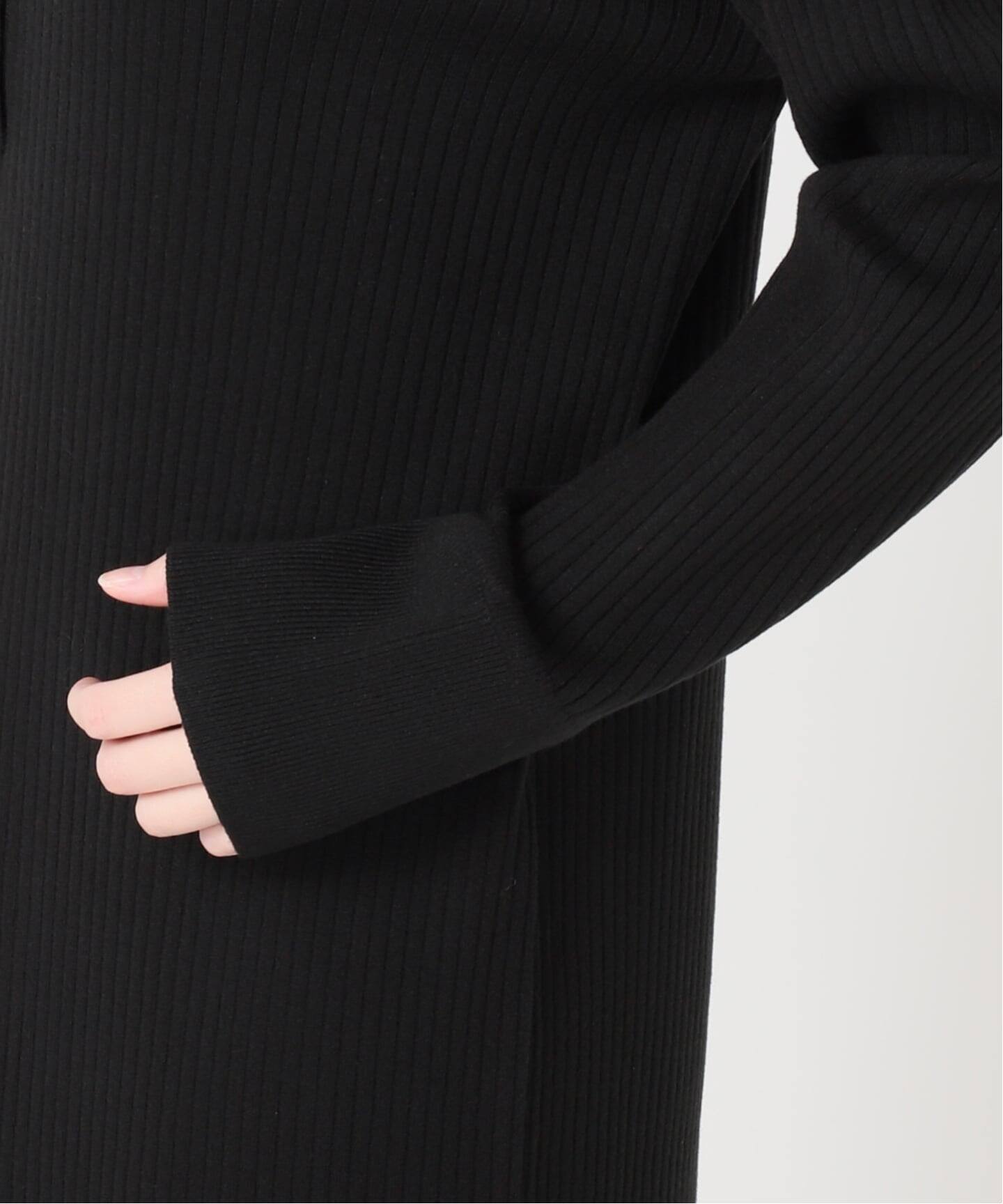 MULTI FUNC+】ヘンリーネックニットワンピース（ニットワンピース