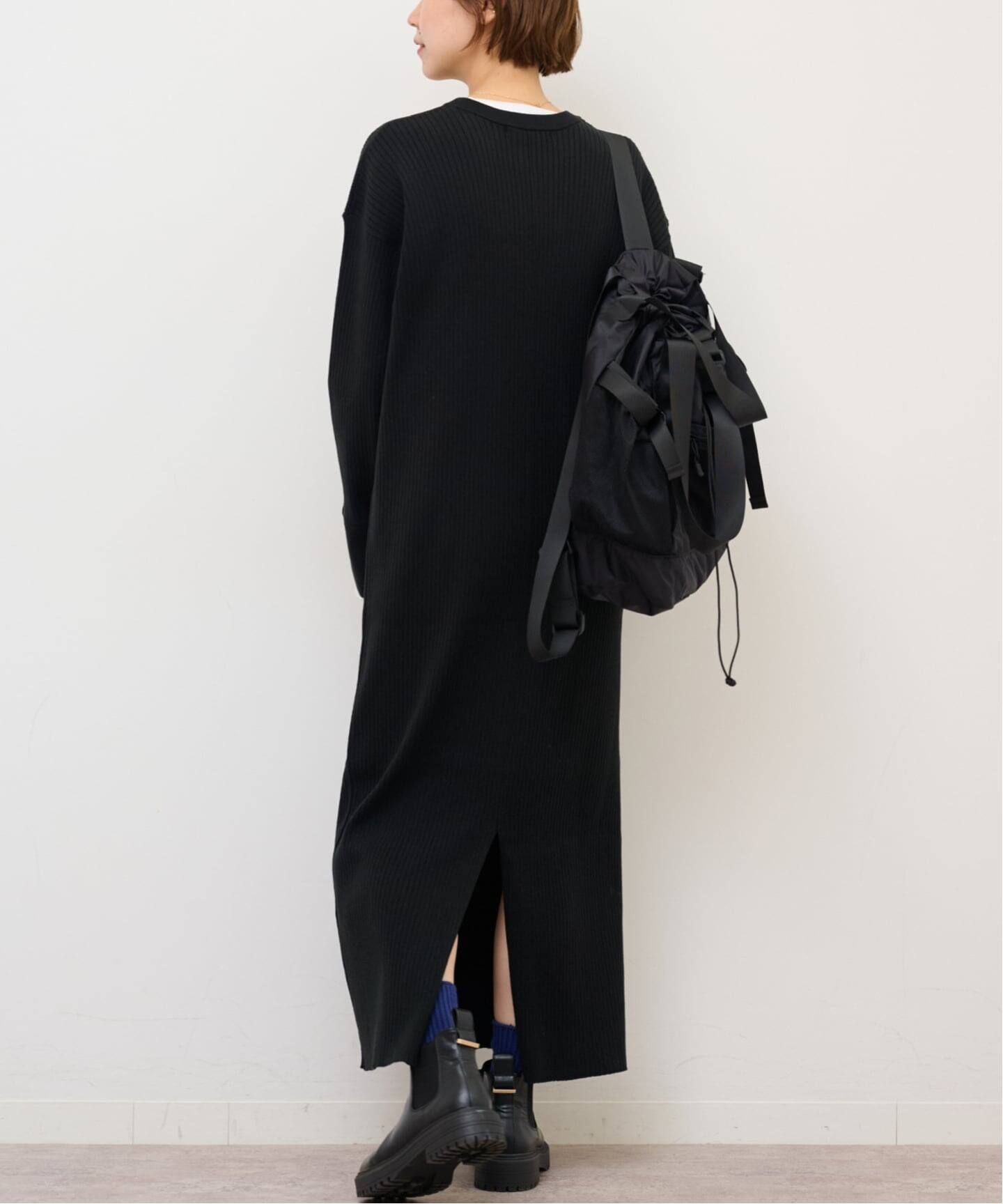 MULTI FUNC+　ヘンリーネックニットワンピース　ジャーナルスタンダード WEB限定追加予約》【MULTI FUNC+】ヘンリーネックニットワンピース