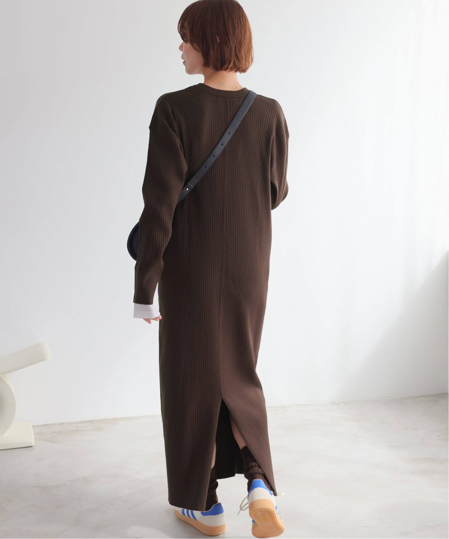 MULTI FUNC+　ヘンリーネックニットワンピース　ジャーナルスタンダード WEB限定追加予約》【MULTI FUNC+】ヘンリーネックニットワンピース