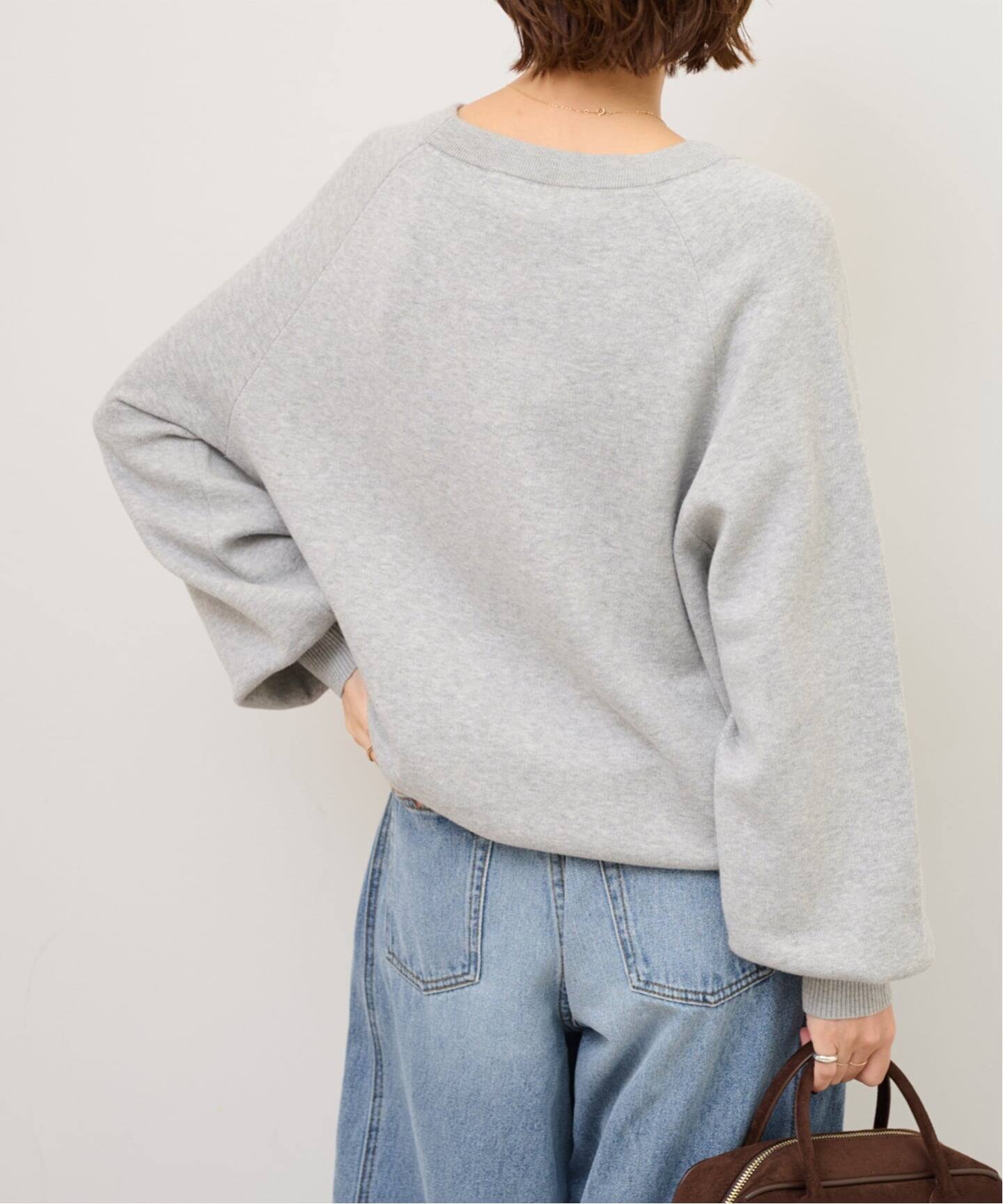 WEB限定》スウェットライクベーシックニット（ニット／セーター 