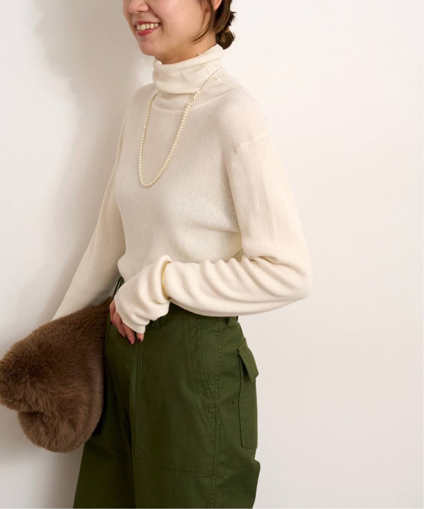 WEB限定追加 / 新色》スイスオーガニックコットンタートルネックプル