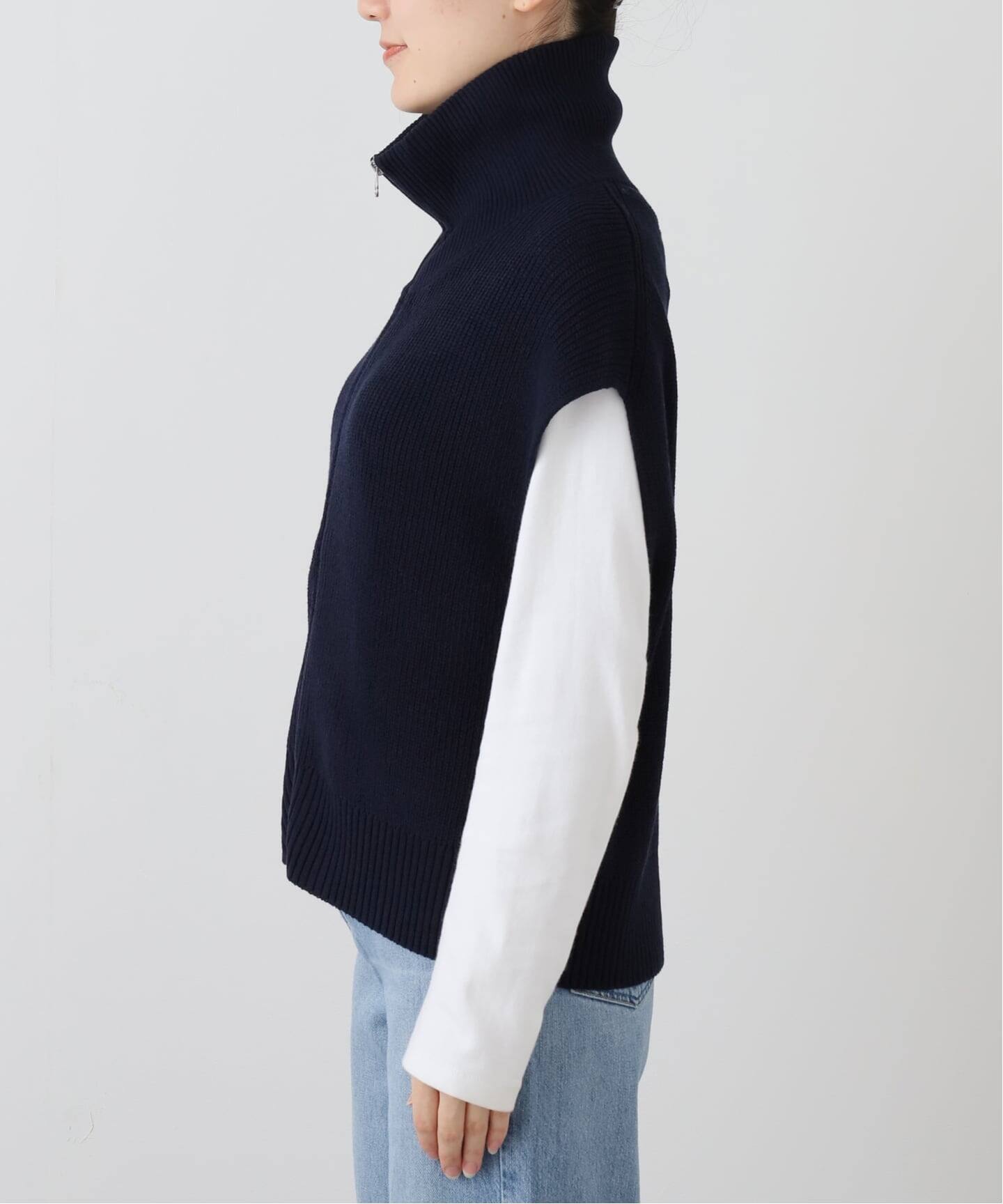 今季　完売品　relume ハイネックジップベスト　ネイビー ハイネックジップベスト（ベスト）｜JOURNAL STANDARD relume