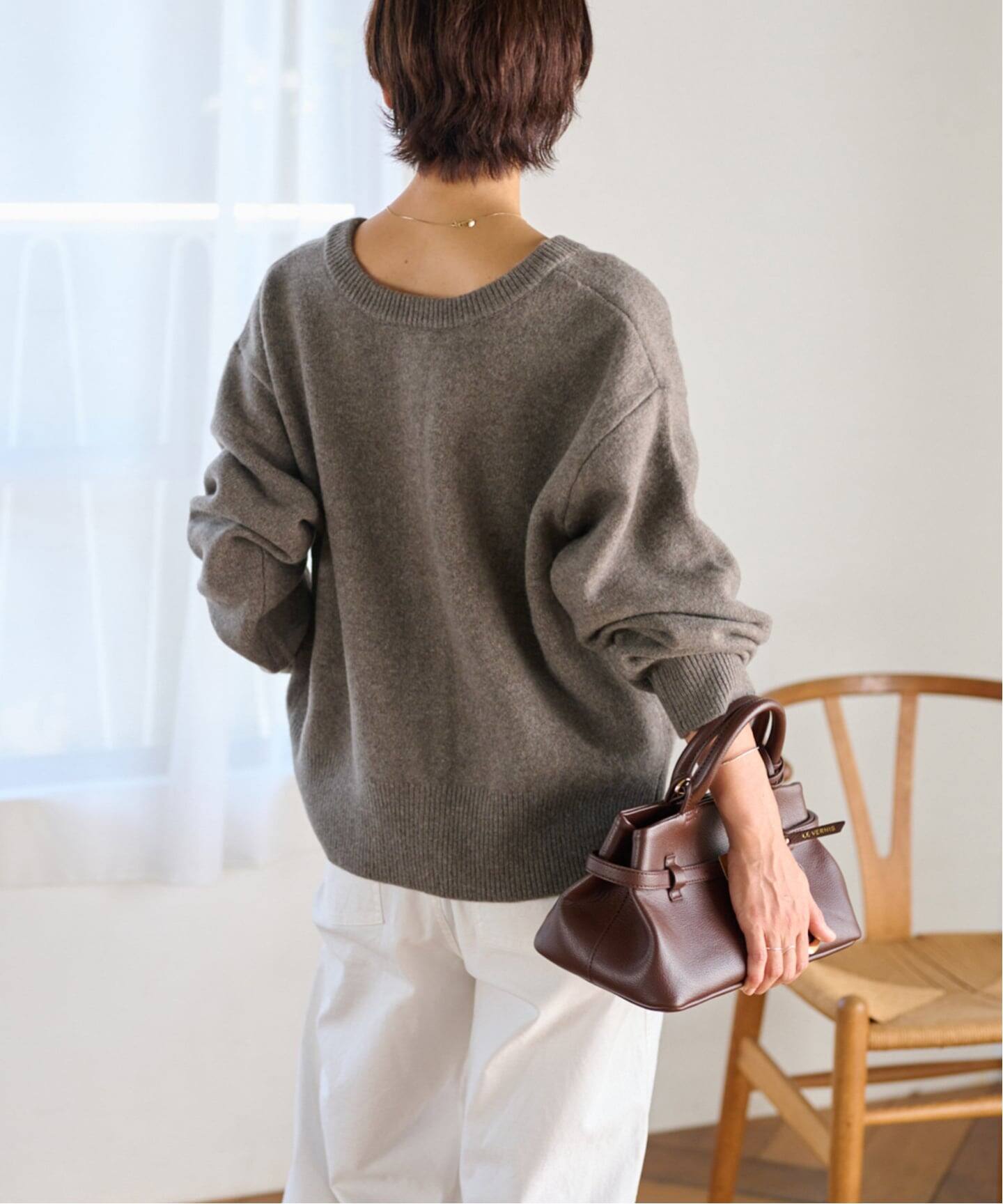 JOURNAL STANDARD ウールカシミヤ2WAYクルーネックカーディガン ウールカシミヤ2WAYクルーネックカーディガン（カーディガン