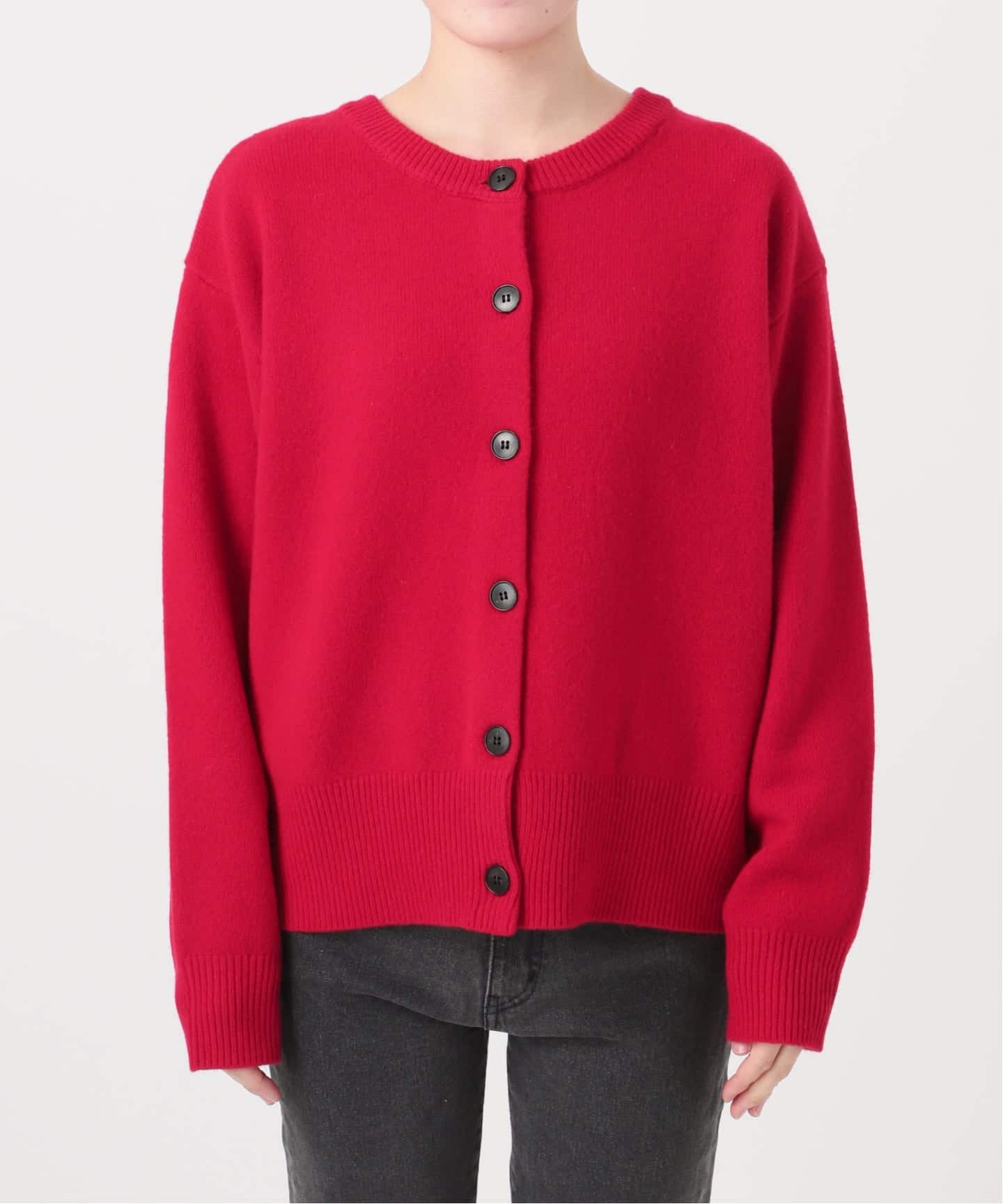 ウールカシミヤ2WAYクルーネックカーディガン（カーディガン