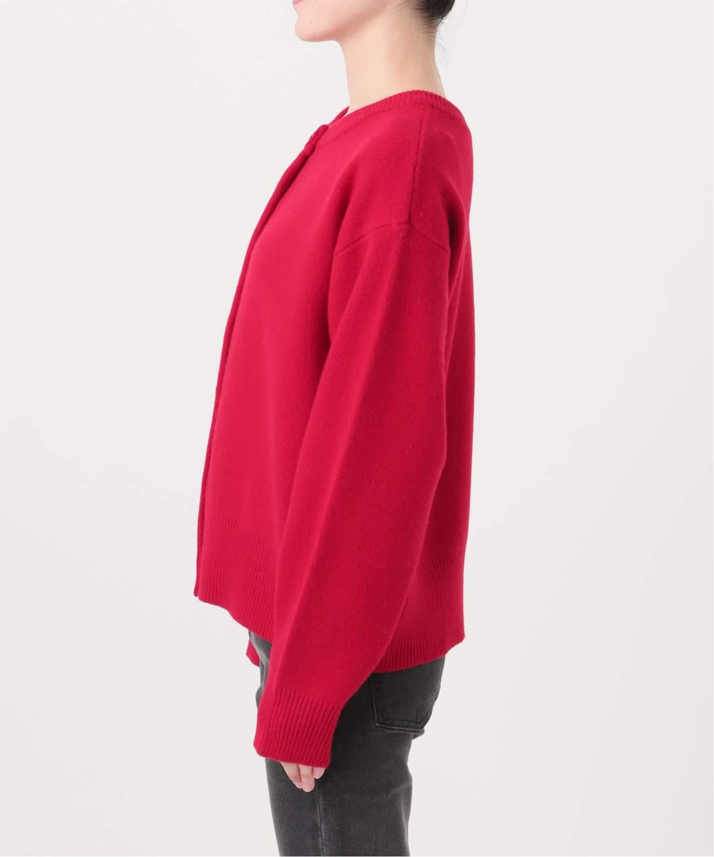 ウールカシミヤ2WAYクルーネックカーディガン（カーディガン