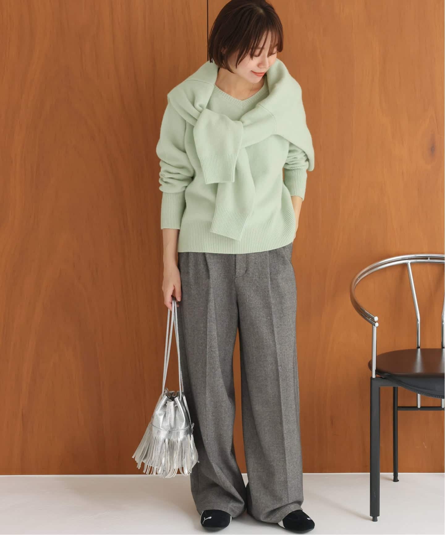 新品未使用　JOURNAL STANDARD カシミヤ Vネックプルオーバー セール】ウールカシミヤVネックプルオーバー◇（ニット/セーター