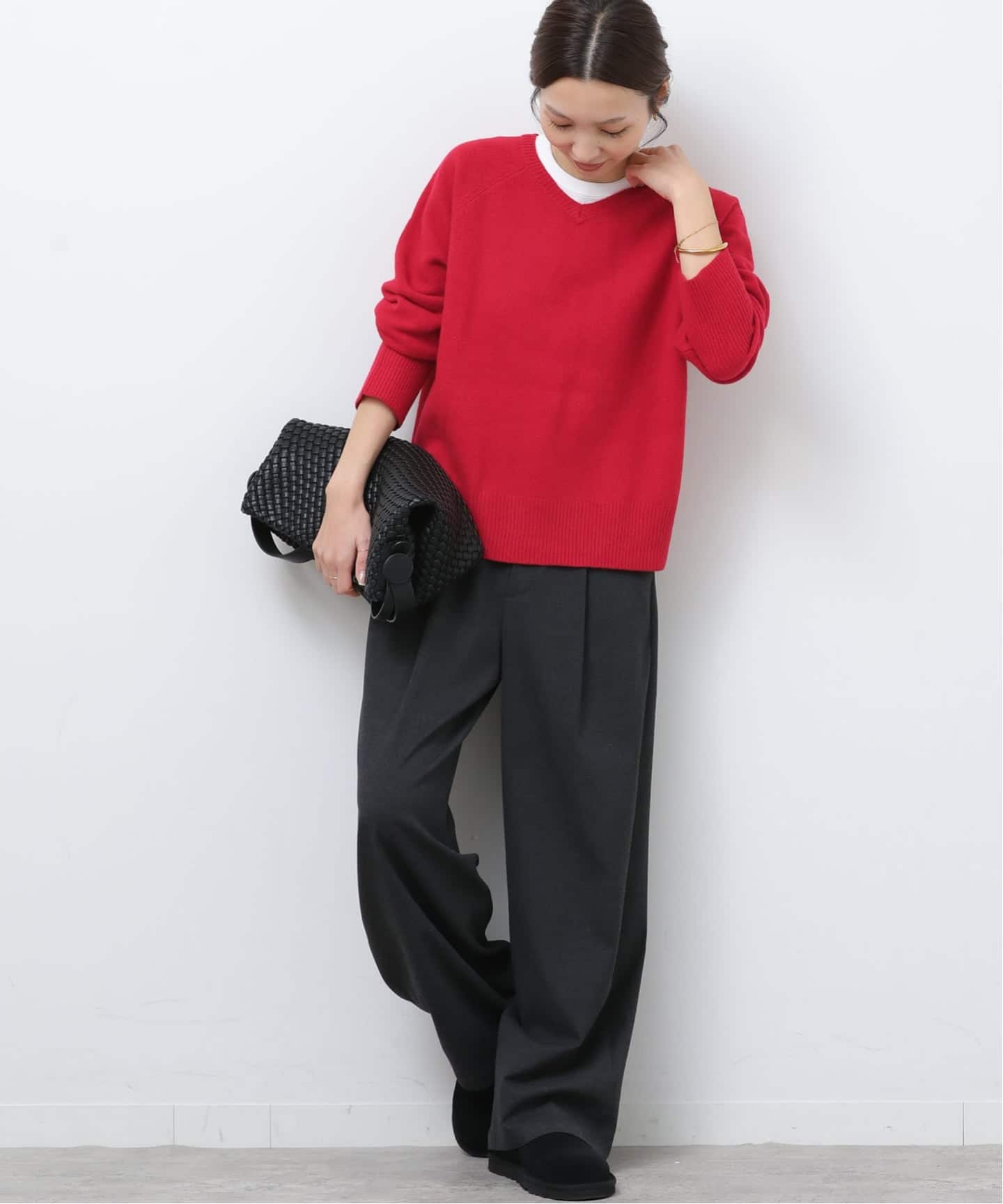 追加 / 新色》ウールカシミヤVネックプルオーバー（ニット／セーター