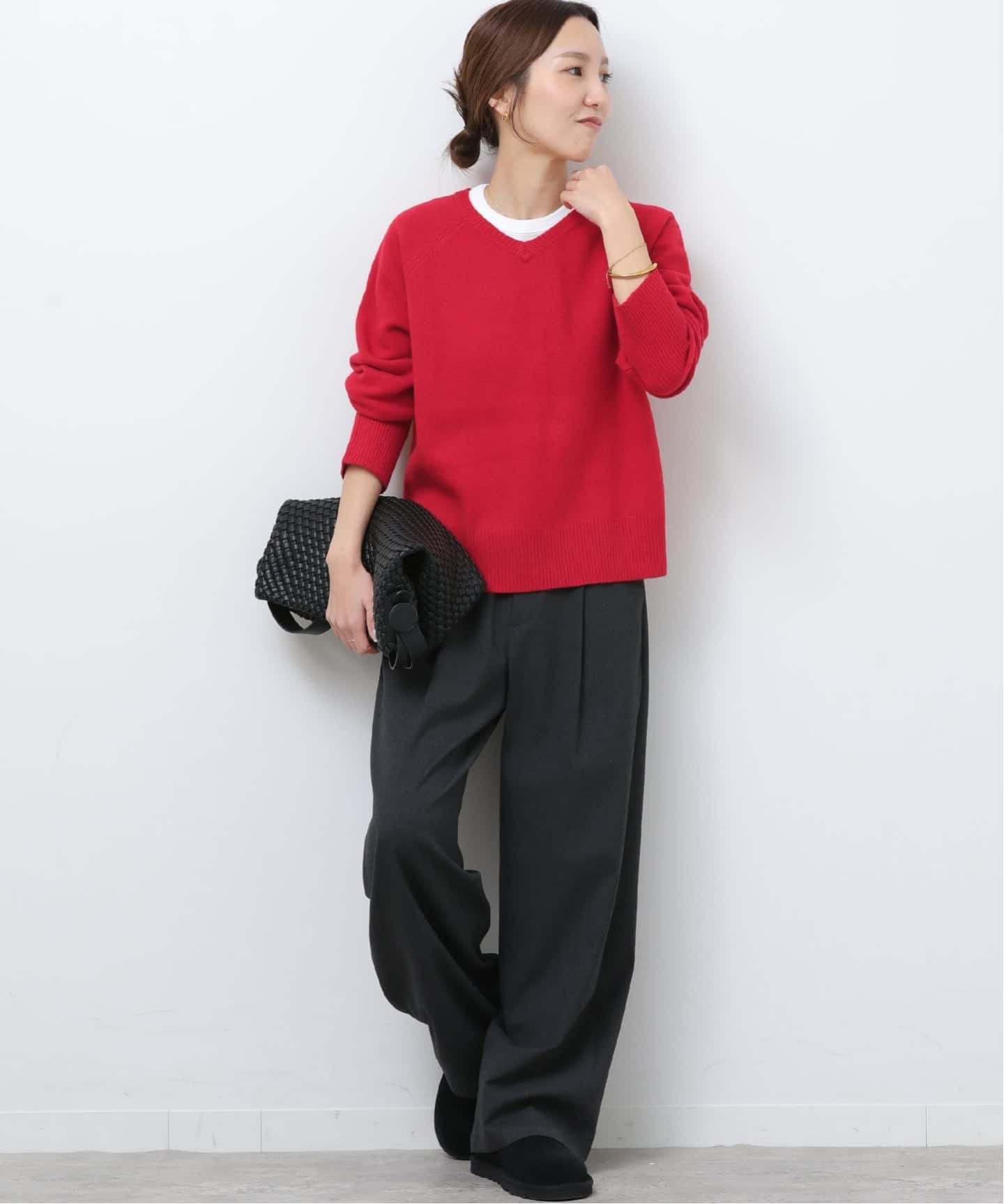 追加 / 新色》ウールカシミヤVネックプルオーバー（ニット／セーター