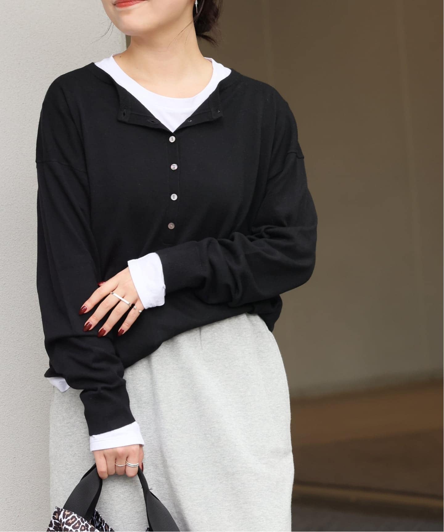 2025AW Spick and Span 2枚SETヘンリーネックプルオーバー Spick