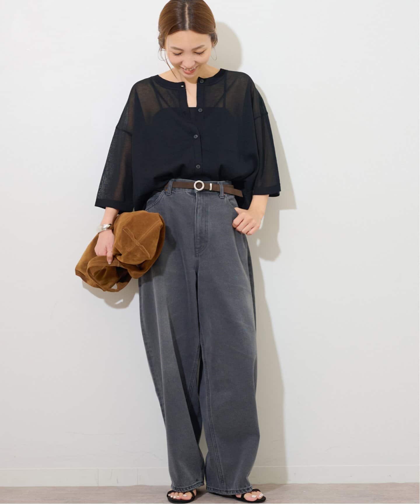 relume カーディガン Fサイズ ブラウン・グレー JOURNAL STANDARD relume - JOURNAL STANDARD relume