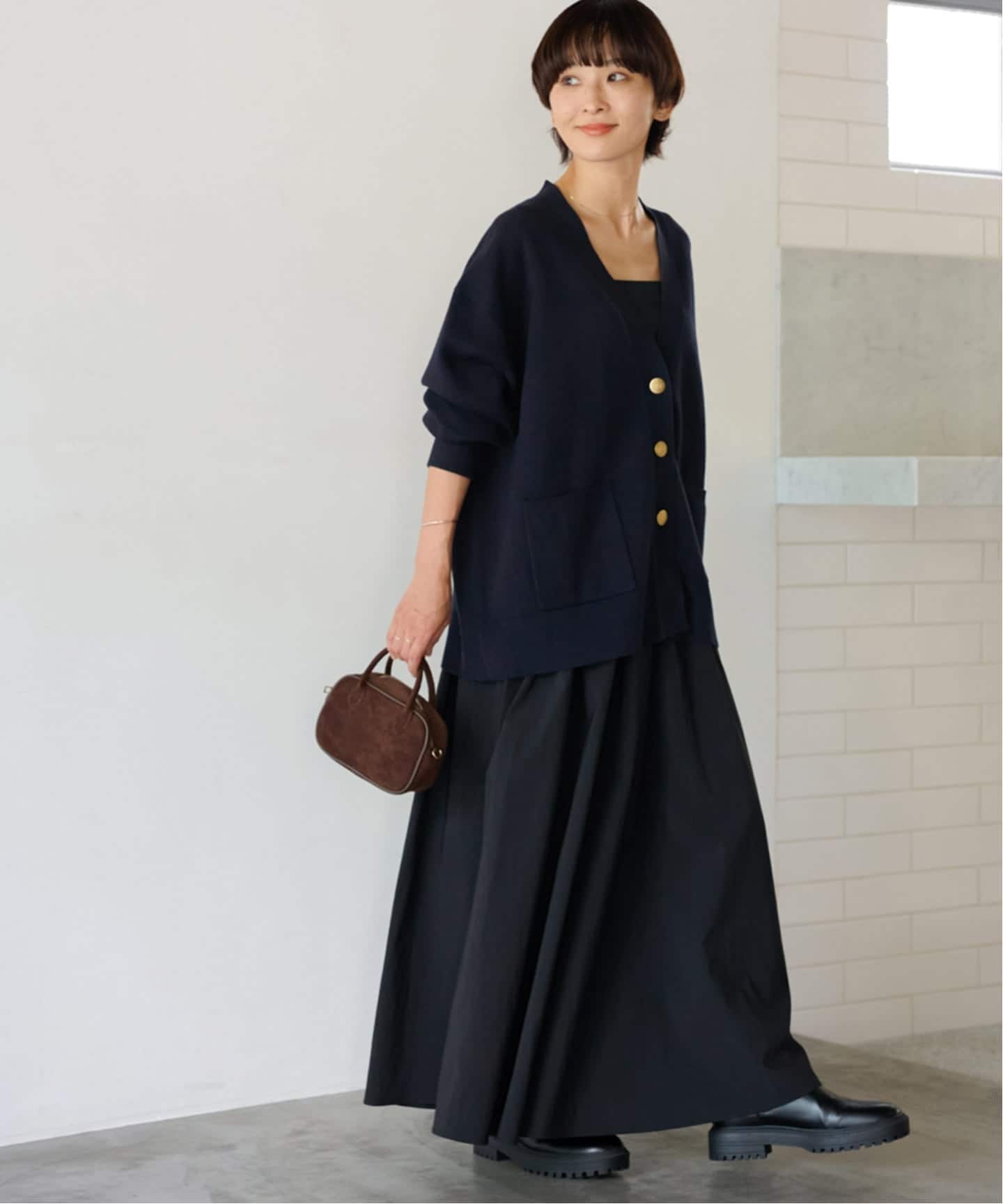 追加予約》［25AW新作］コットンカシミヤミックスダブルニットV