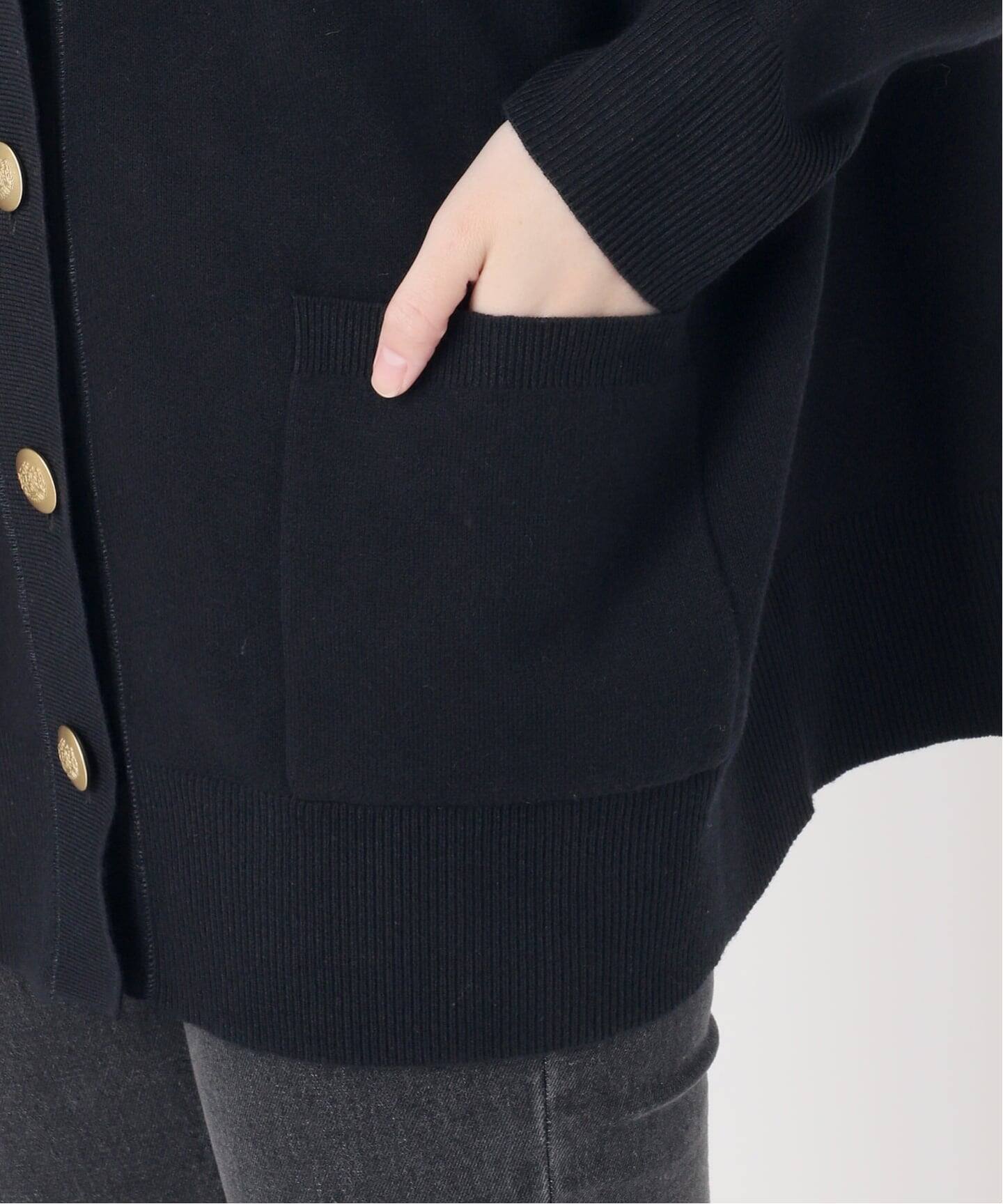 追加》[25AW新作］コットンカシミヤミックスダブルニットVネック