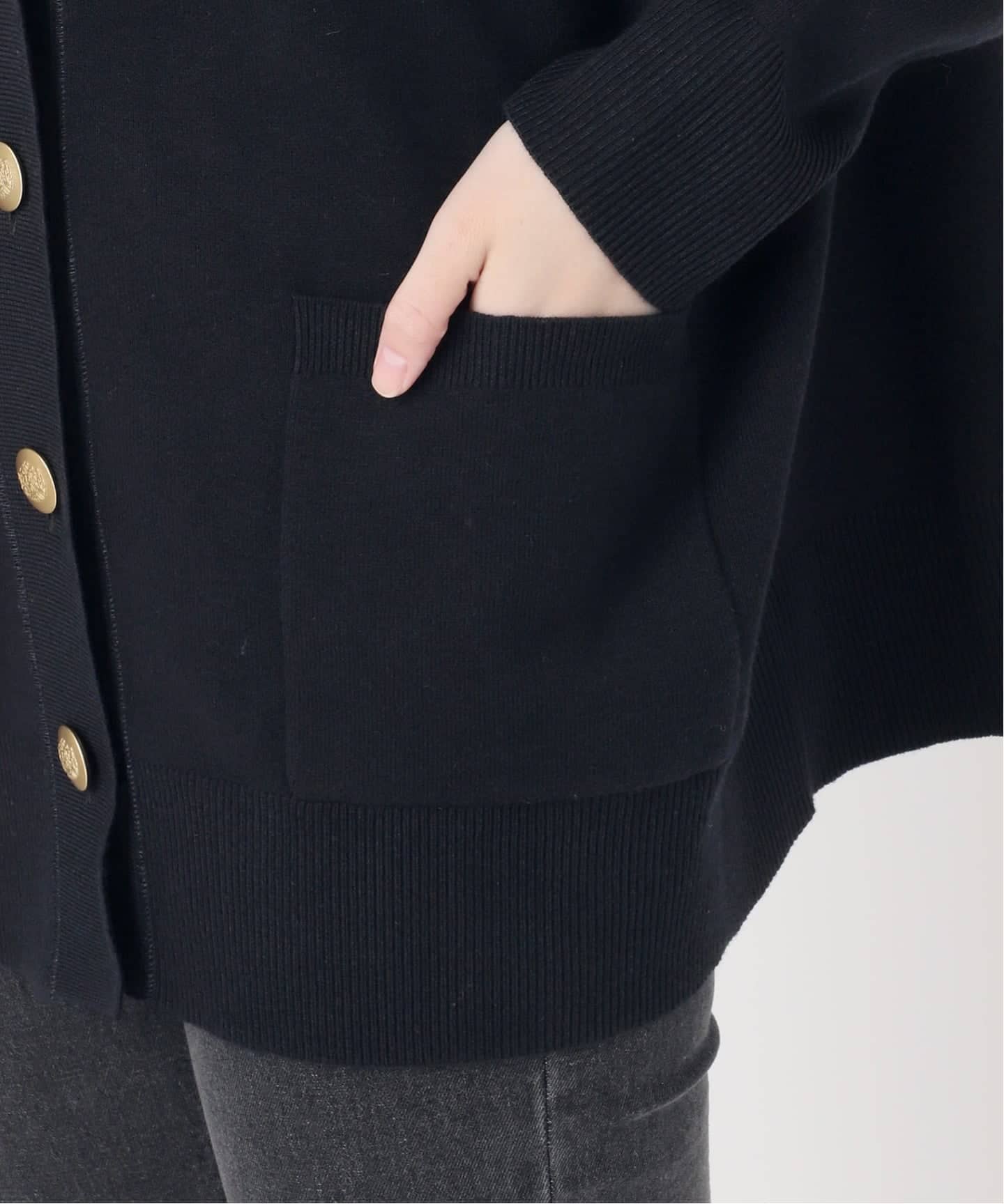 追加2》コットンカシミヤミックスダブルニットVネックカーディガン