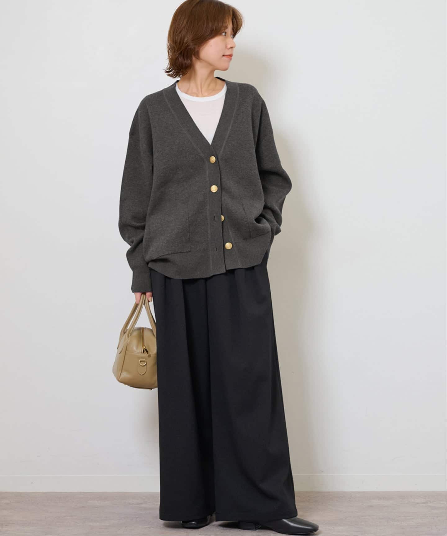 追加3 / 新色》コットンカシミヤミックスダブルニットVネック