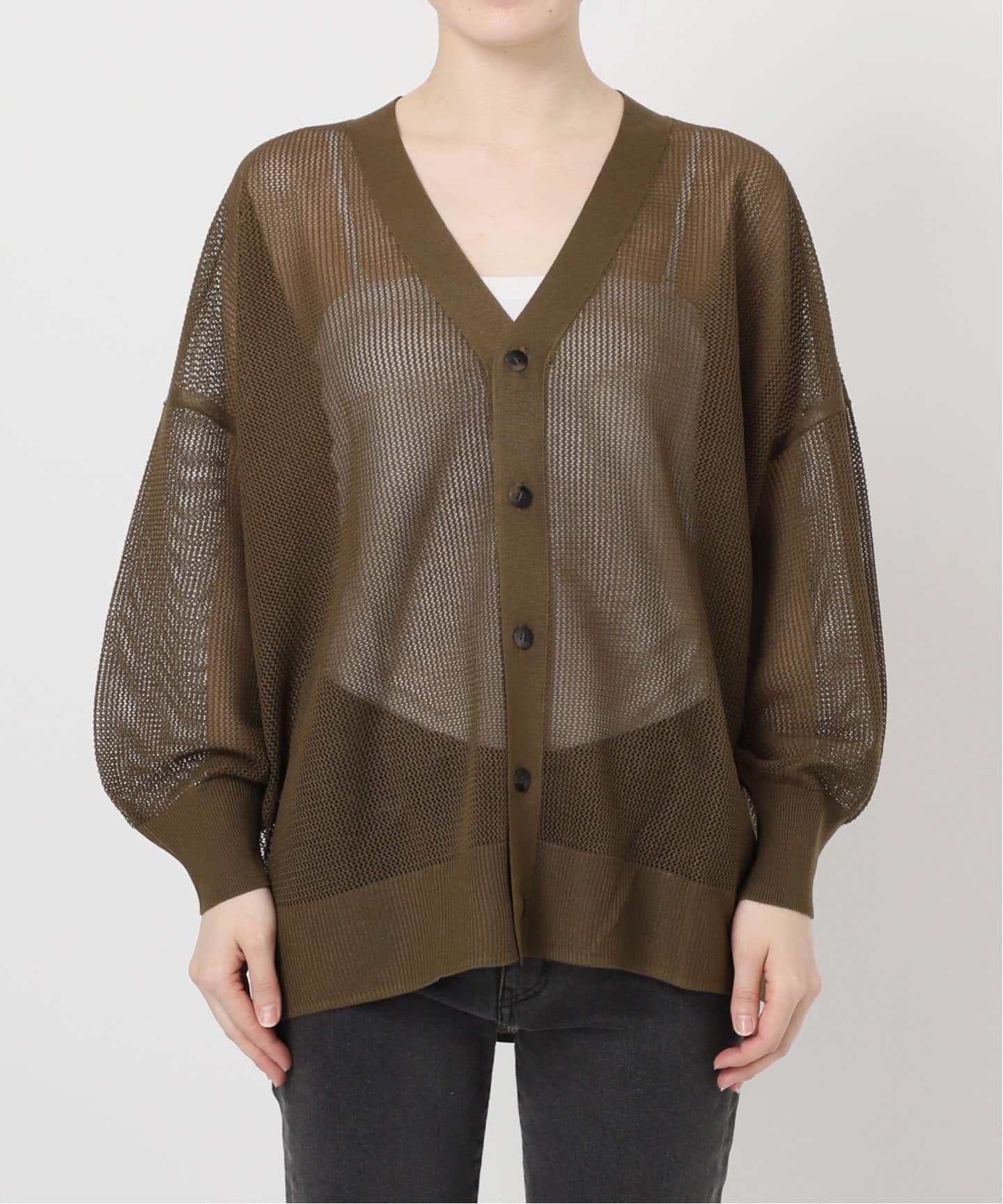 【極美品】JOURNAL STANDARD relume カーディガン 追加8》クロシェラインVネックカーディガン（カーディガン