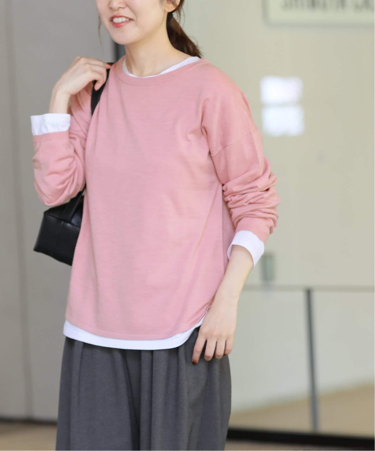 JOURNAL STANDARD ニット　プルオーバー　ピンク　 長袖 JOURNAL STANDARD relume ニット セーター 「追加」サマーニット