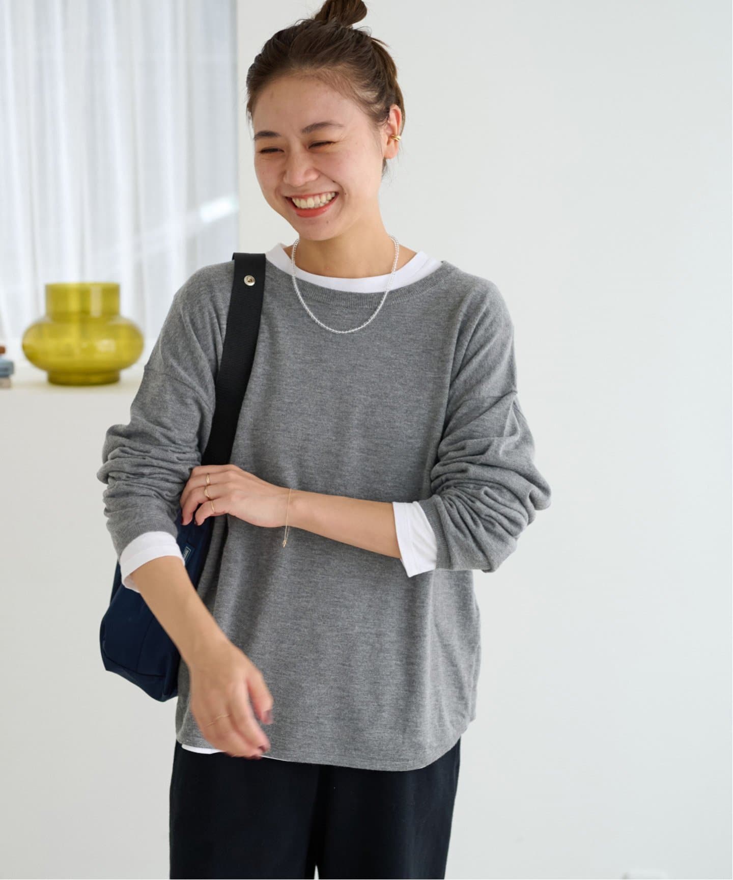 新品タグ付JOURNAL STANDARDrelume 3wayレイヤードニット WEB限定追加予約》［25AW新作/2枚セット/新色］3WAYレイヤード