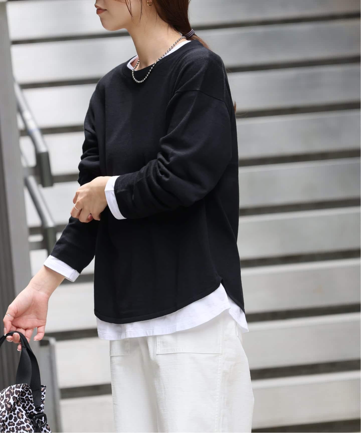 追加3》［2枚セット］3WAYレイヤードニットプルオーバー（ニット