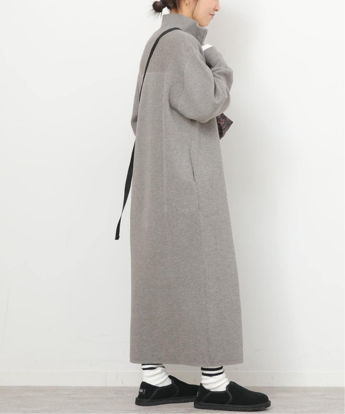 ジャーナルスタンダード　[WEB限定]スウェットライクハーフジップワンピース WEB限定追加》スウェットライクハーフジップワンピース（ニット