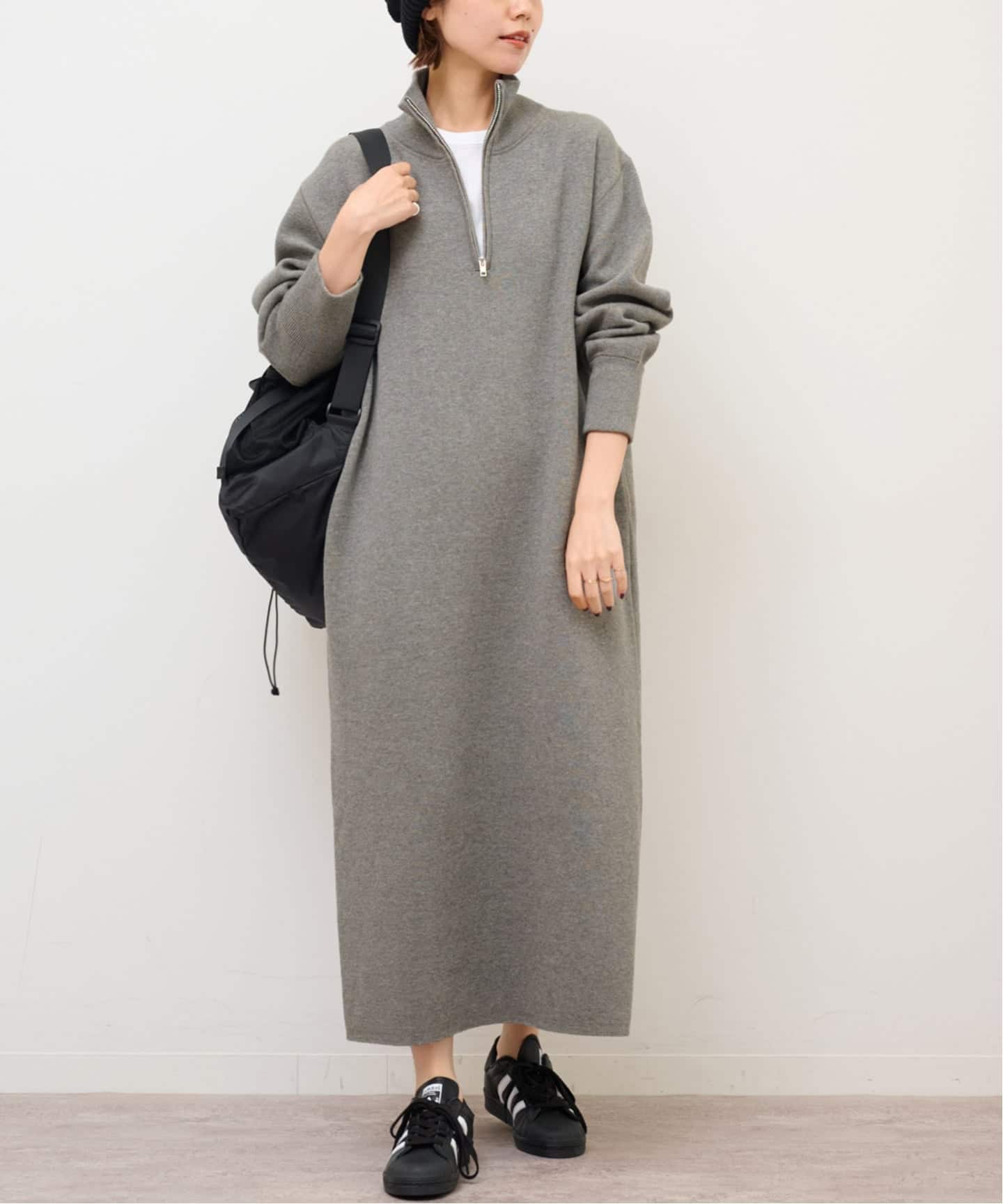 JOURNALSTANDARD relumeハーフジップワンピース 追加2》スウェットライクハーフジップワンピース（ニットワンピース