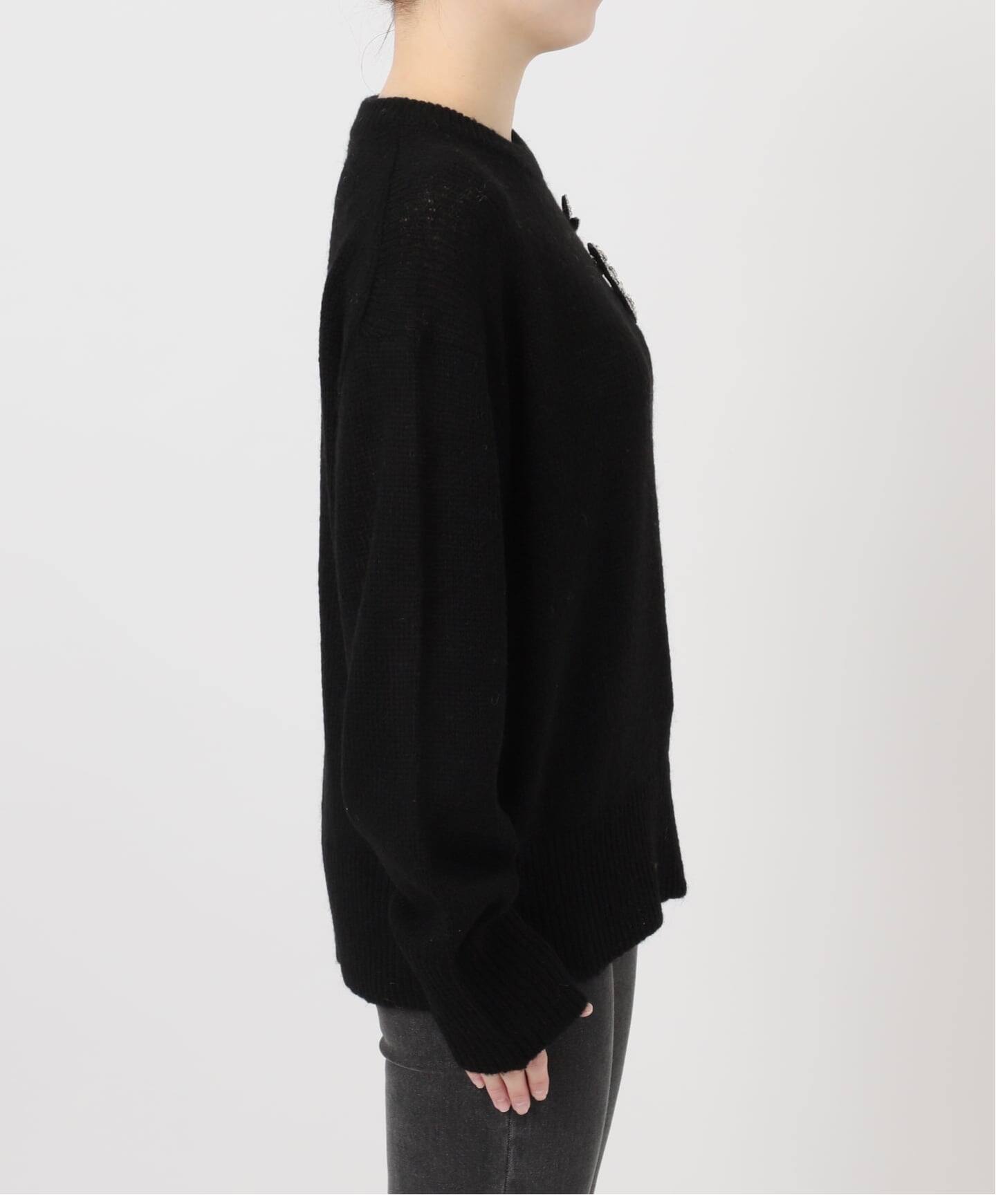 ブローチ付き］ブローチセットプルオーバー（ニット／セーター