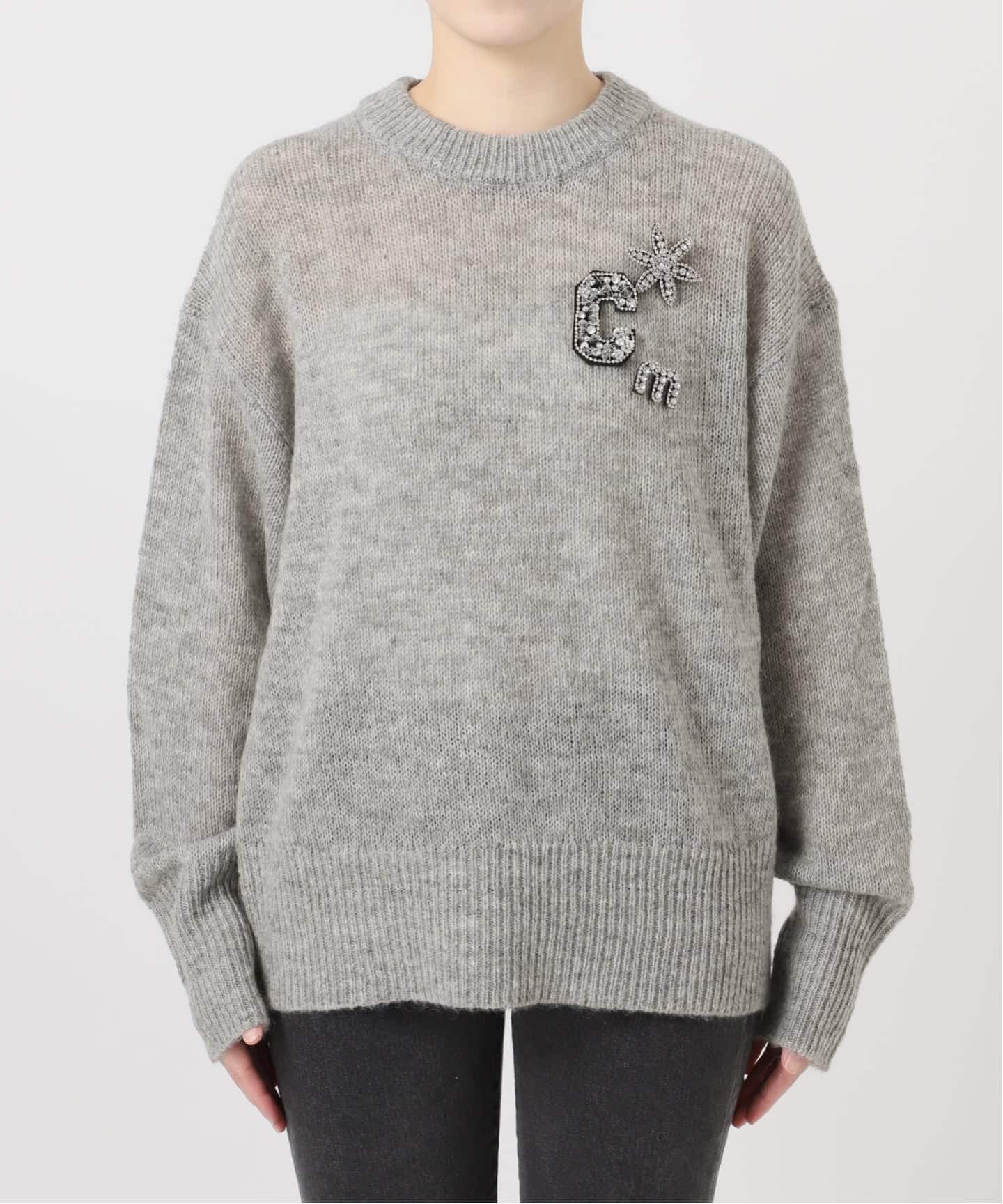 ブローチ付き］ブローチセットプルオーバー（ニット／セーター