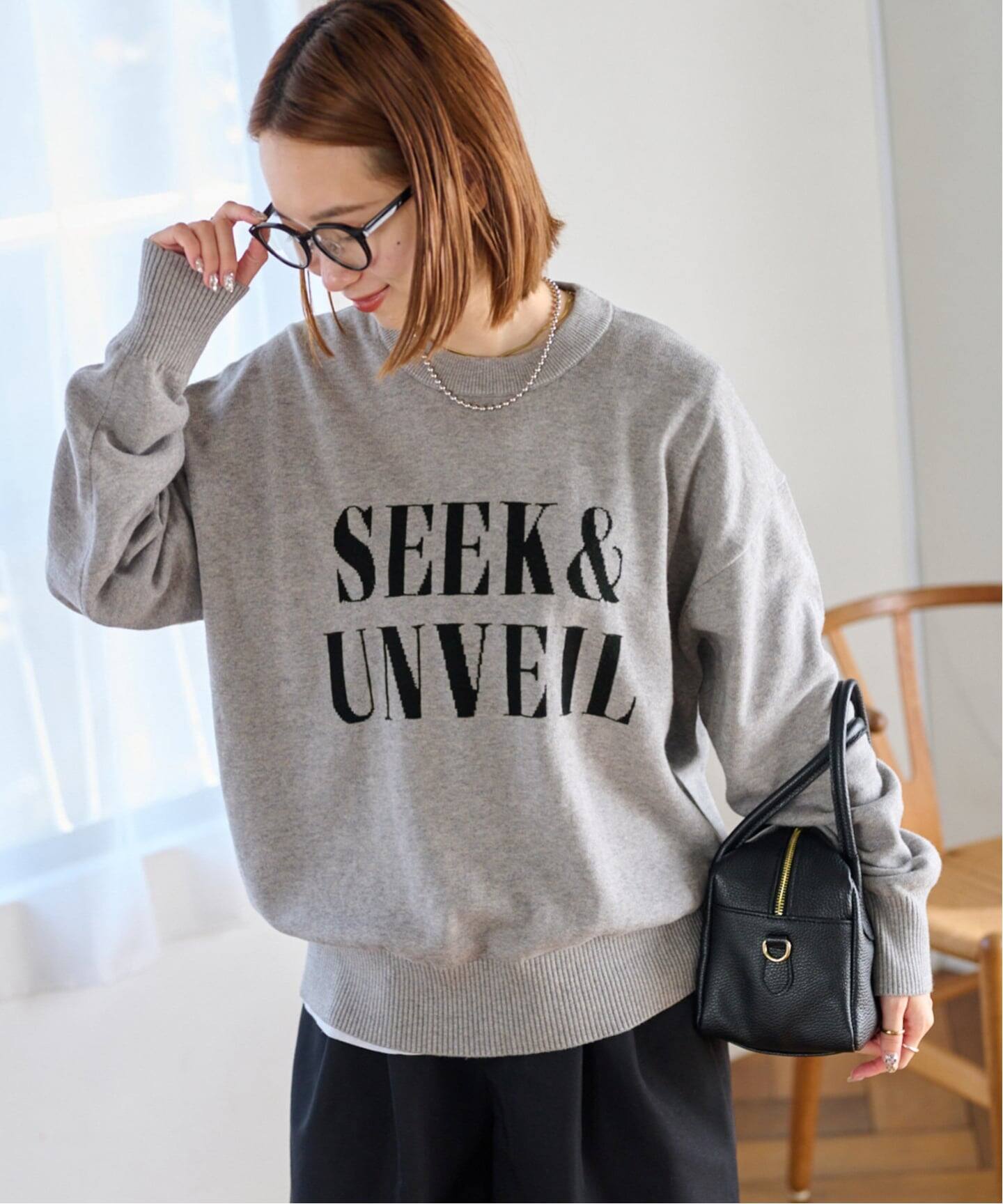 一部WEB限定》コットンカシミヤミックスロゴニット（ニット／セーター 