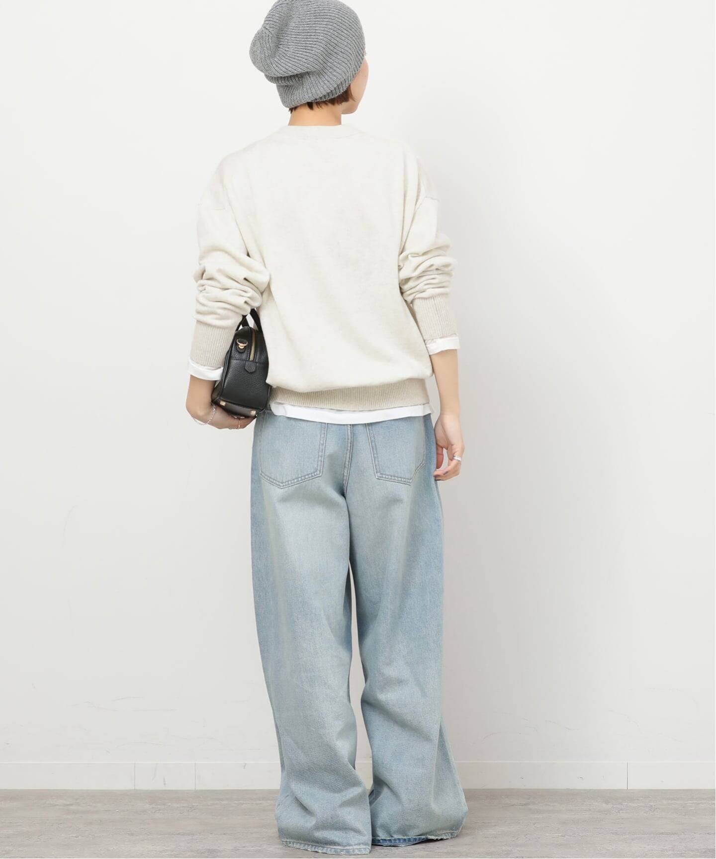 一部WEB限定》コットンカシミヤミックスロゴニット（ニット／セーター